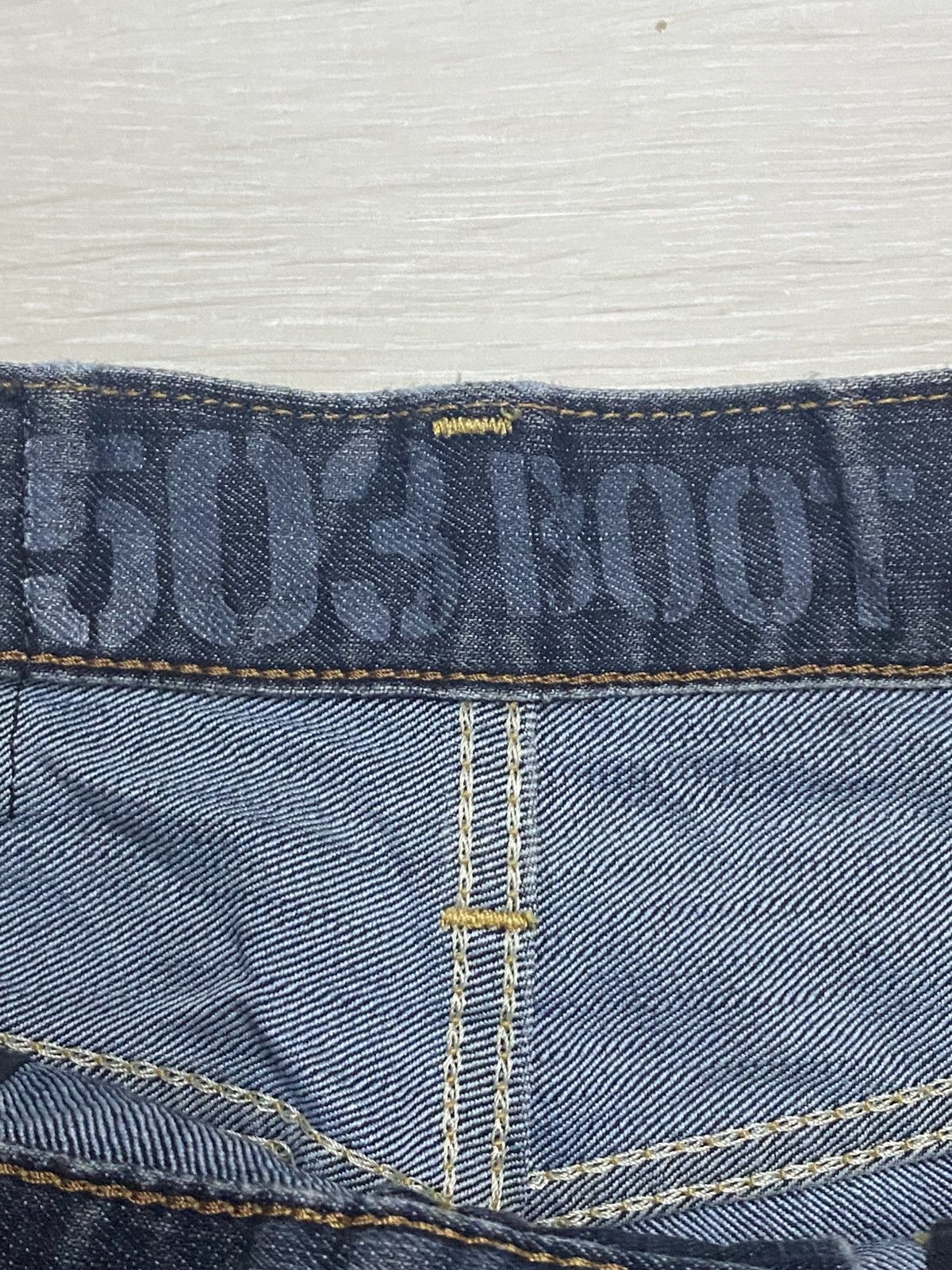 If Six Was Nine Vintage Edwin 503 Blue Trip Flare Bootcut Jeans Size US 30 / EU 46 - 12 Thumbnail