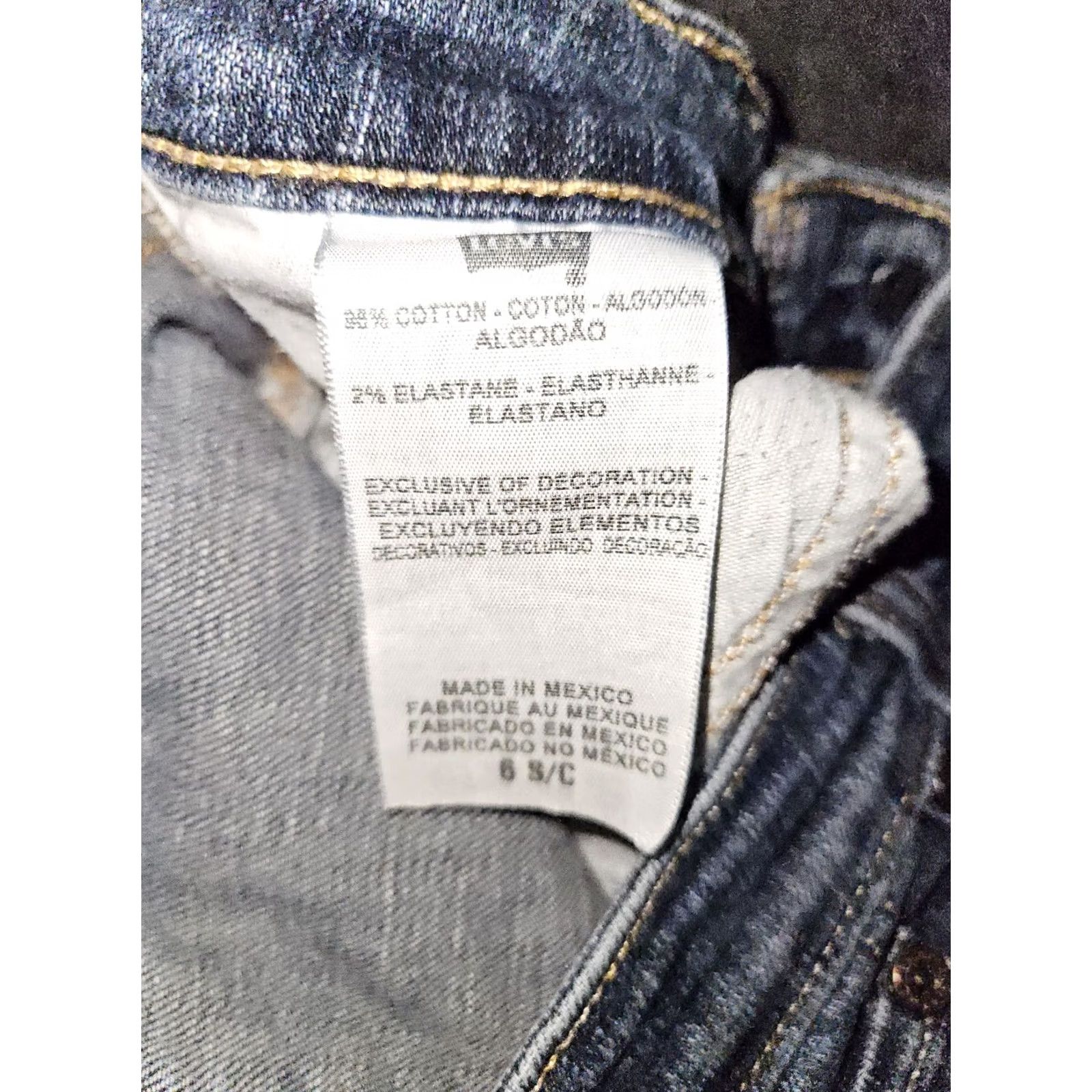 Levi's Levi's Mid Rise Skinny Jeans Women's 6 Regular Dark Denim Red Tab 90s College Casual Size 28" / US 6 / IT 42 - 8 Thumbnail