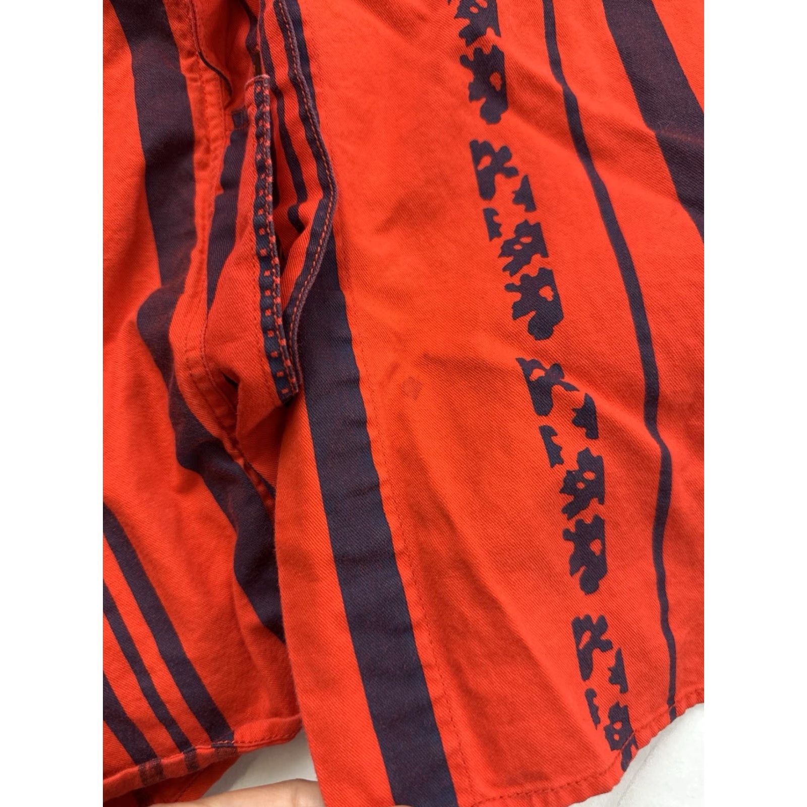 Vintage VINTAGE Ice House Polo Shirt Womens M Red Boxy Cropped Short Sleeve Collared Cotton Stripe Size 32" / US 10 / IT 46 - 6 Thumbnail
