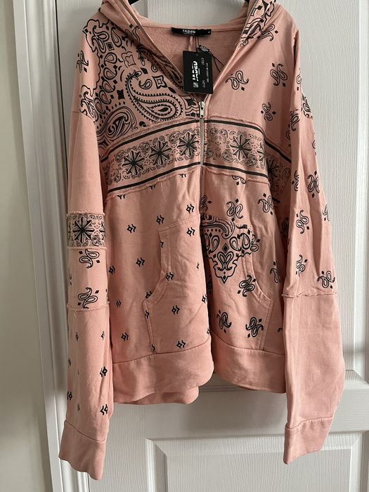 Jaded London BNWT JADED LONDON PINK BANDANA PAISLEY ZIP HOODIE