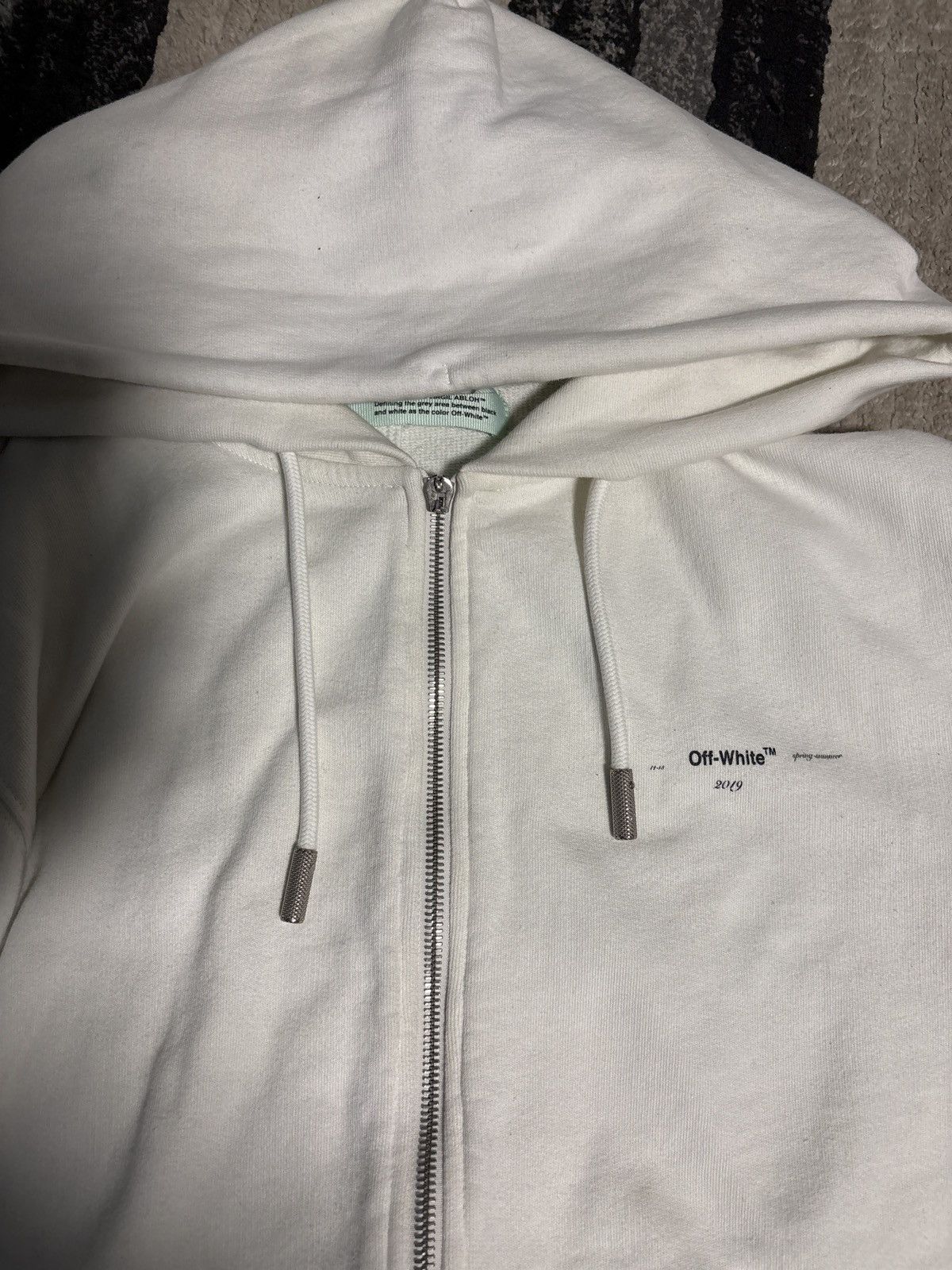 Off-White Off-White Diag Multicolour Zipped Hoodie 'White' Size US S / EU 44-46 / 1 - 4 Thumbnail