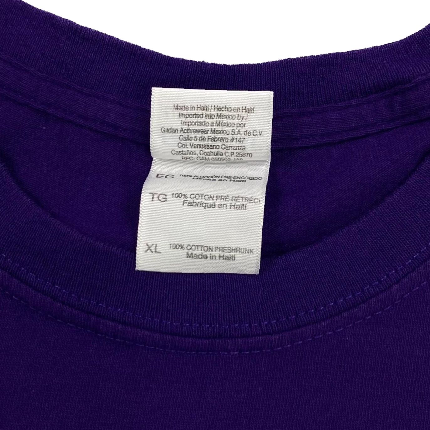 Gildan Gildan BLACKOUT BOWL CHAMPIONS (2013) “Baltimore vs. San Francisco” Graphic T-Shirt XL Purple Men's T-Shirt Size US XL / EU 56 / 4 - 3 Thumbnail