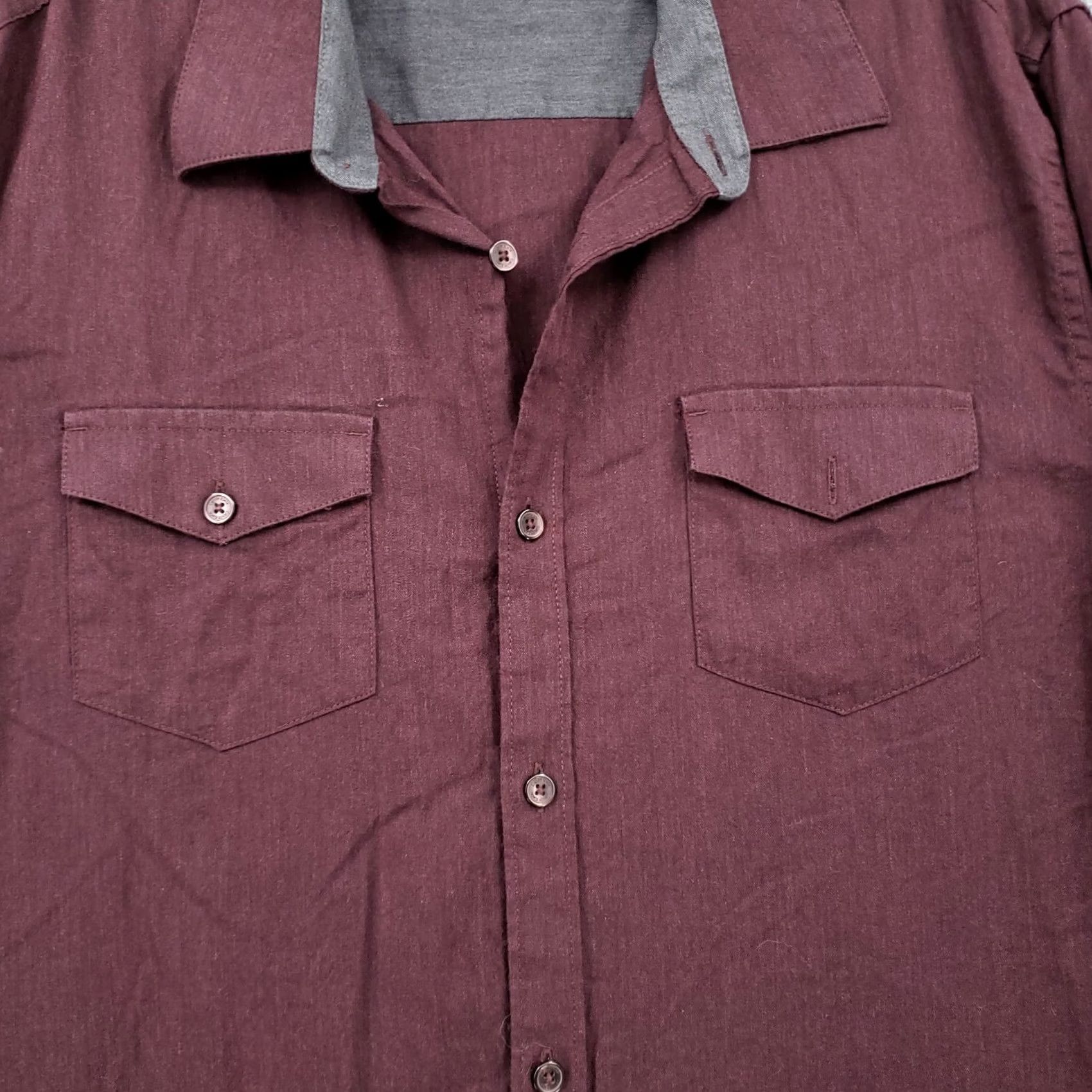 Calvin Klein Calvin Klein Shirt Mens L Large Casual Button-Up Red Pocket Long Sleeves Cotton Size US L / EU 52-54 / 3 - 5 Thumbnail