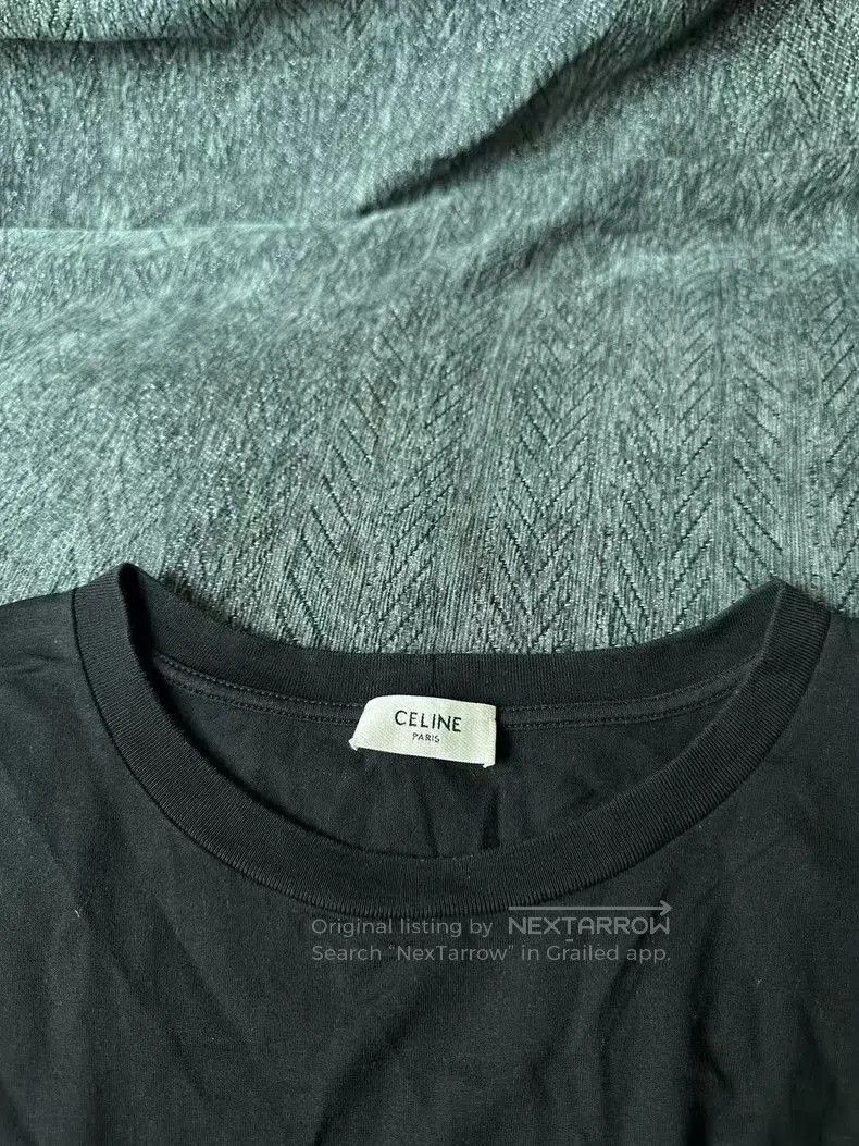 Celine Celine Black Letter Short Sleeve T. Size US L / EU 52-54 / 3 - 3 Thumbnail