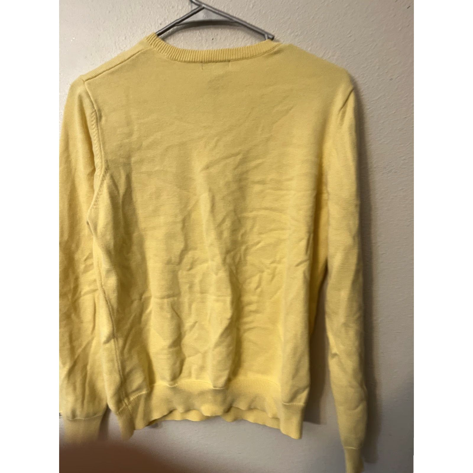 Izod Izod Sweater Men's Large Yellow 100% Cotton Argyle Crew Neck Pullover Excellent Size US L / EU 52-54 / 3 - 3 Thumbnail