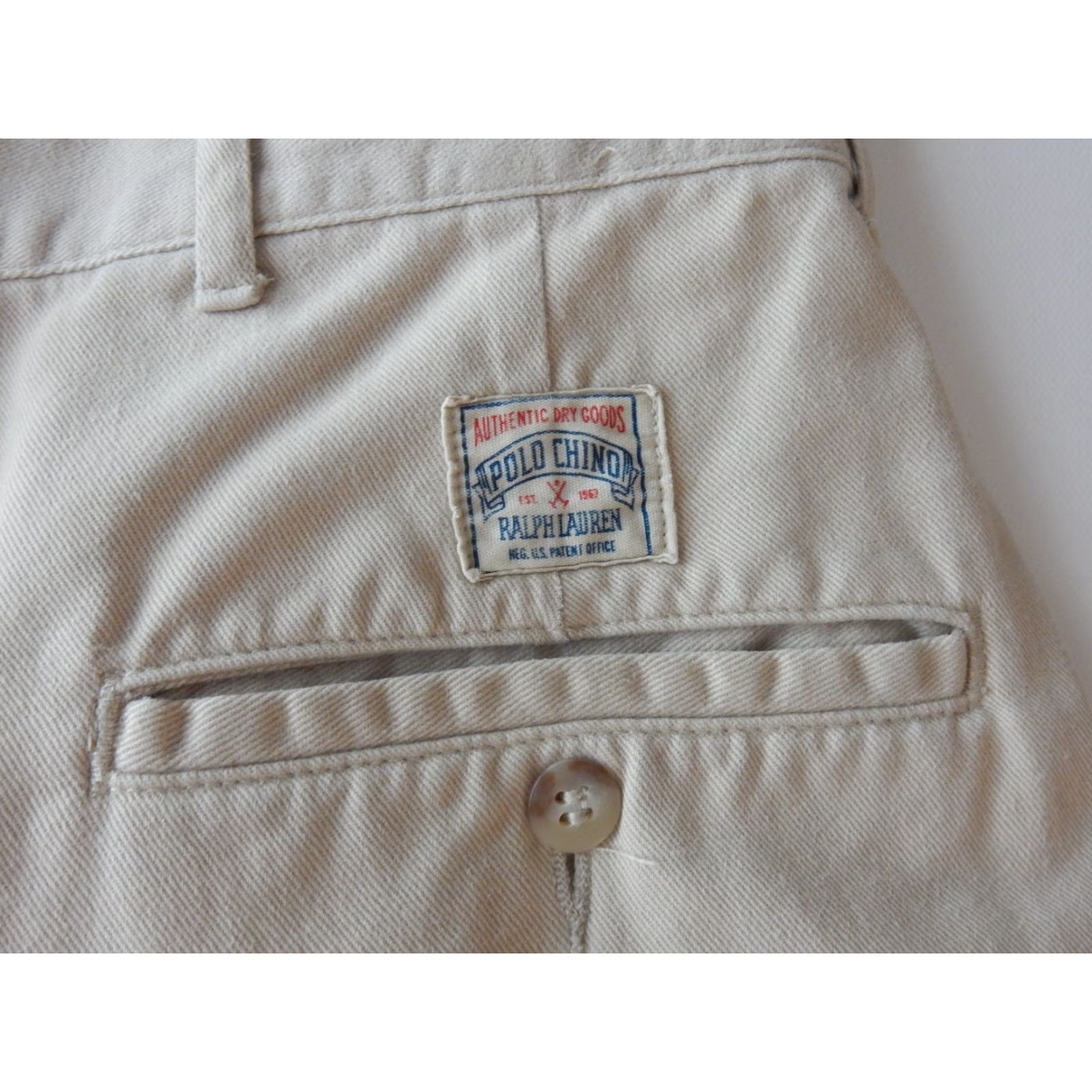 Polo Ralph Lauren VTG Polo Ralph Lauren Men's Pleated Pants Size 38x30 Khakis Beige Chino Patch Pants Mens Wide Leg Pleated Front Style 90s Size US M / EU 48-50 / 2 - 3 Thumbnail