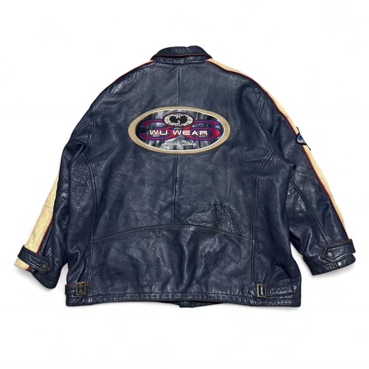 Wu-Tang Clan Vintage Wu Wear “Wu-Tang 36 Heavy Duty”Leather Jacket Size US XXL / EU 58 / 5 - 5 Thumbnail