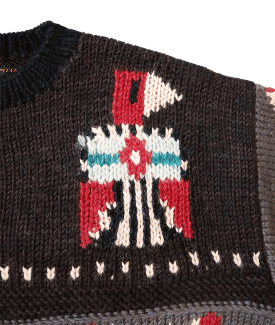 Kapital Hand Knit Santo Domingo Couchin Crew Sweater Size US L / EU 52-54 / 3 - 8 Thumbnail