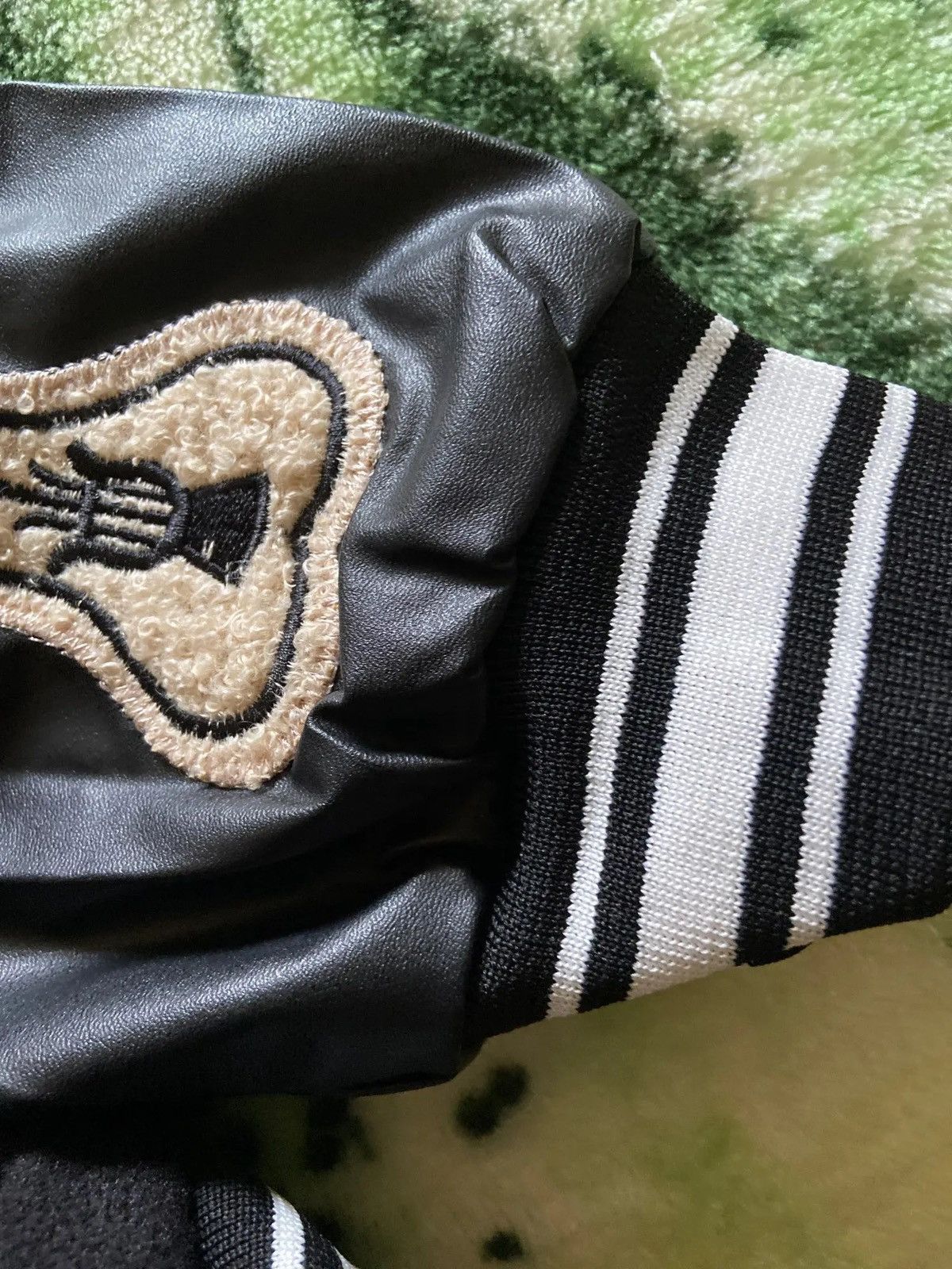 Japanese Brand Skeleton Patchwork Graphic Embroidered Varsity Jacket y2k Size US L / EU 52-54 / 3 - 13 Thumbnail