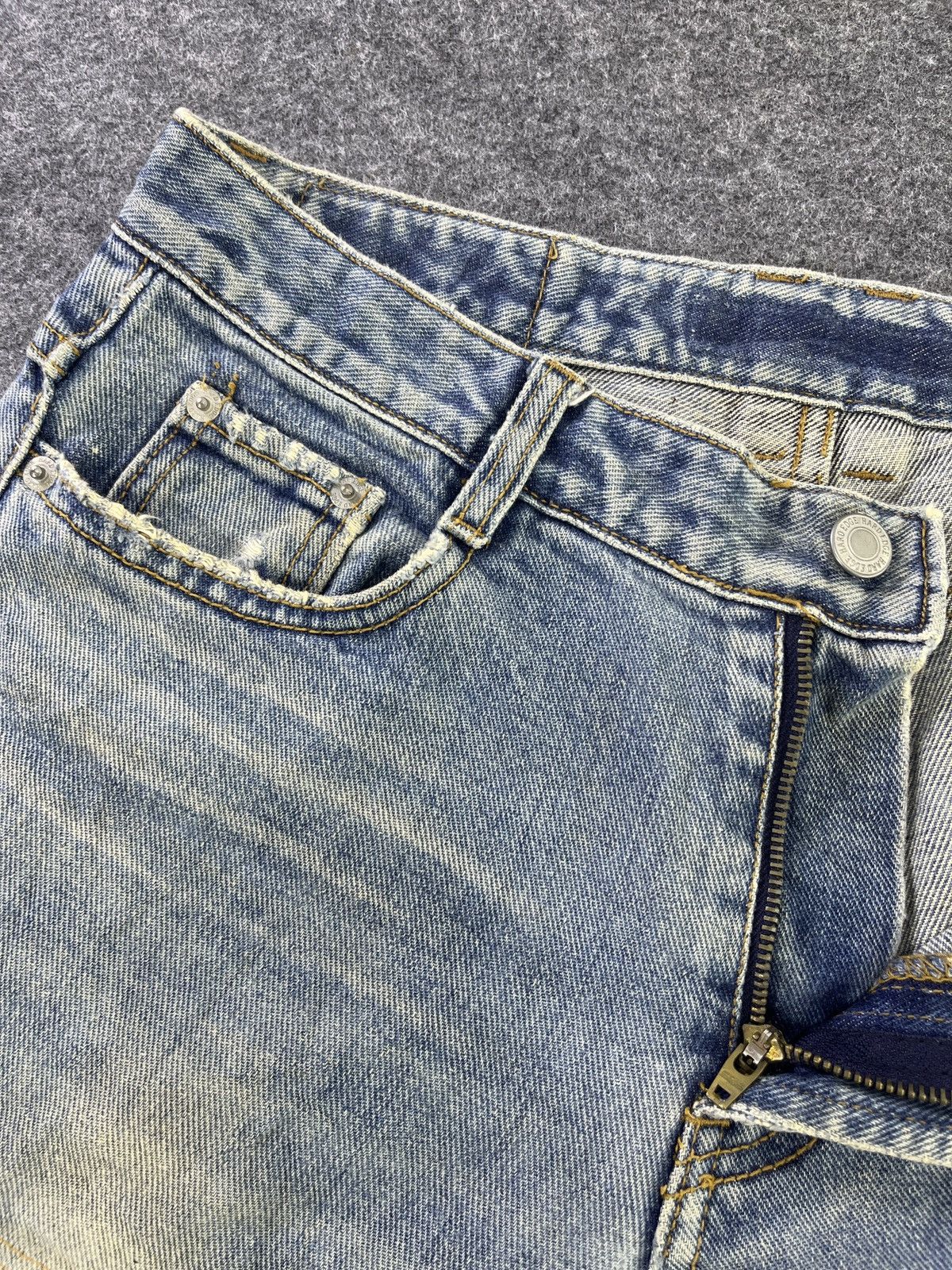 Japanese Brand Hard Edge Patchwork Jeans - J965 Size 30" / US 8 / IT 44 - 9 Thumbnail