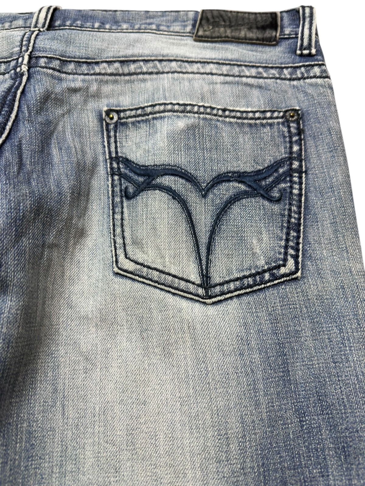 JACKROSE Vintage Jackrose Flare Faded Ripped Distressed Denim Size US 34 / EU 50 - 7 Thumbnail