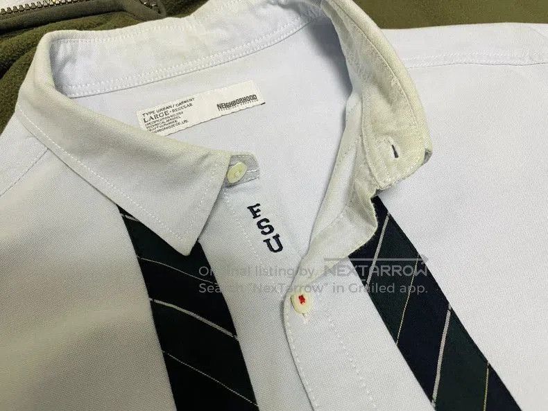 Neighborhood Neighborhood TIE SOLID Long Sleeve Shirt. Size US L / EU 52-54 / 3 - 1 Thumbnail