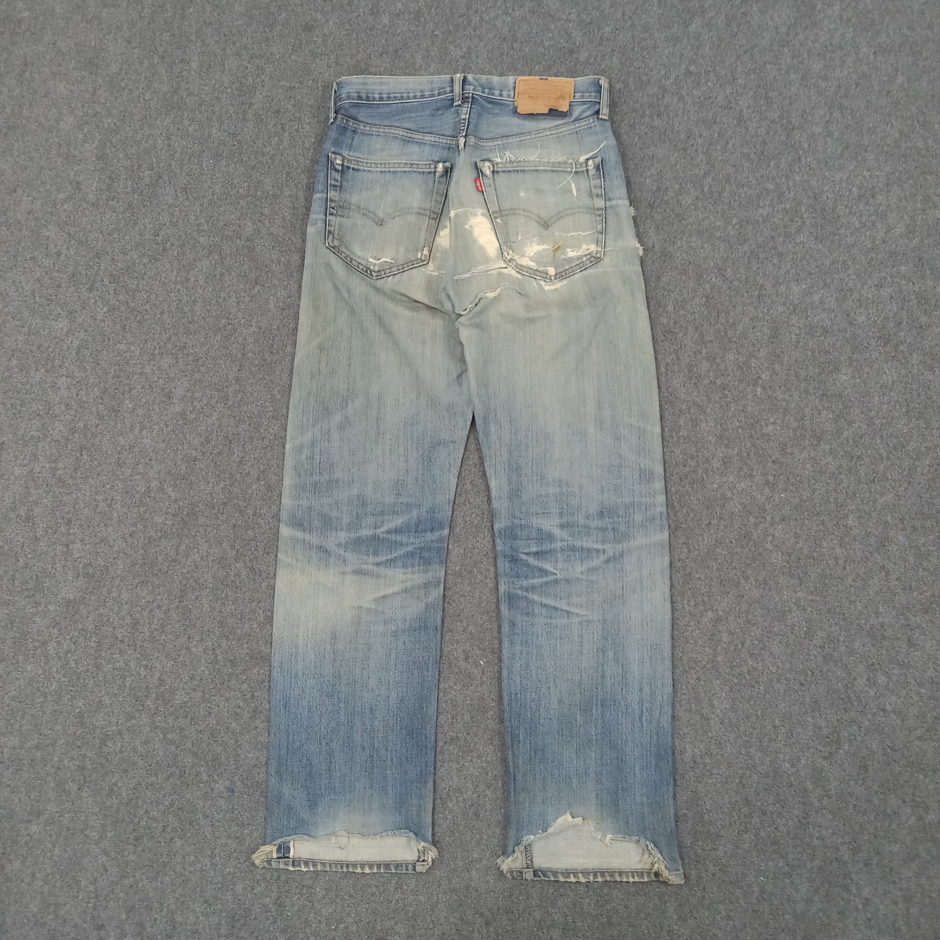 Levi's × Vintage Levi's 551 Z American Big E Distressed SelvedgeDenim Jeans Size US 29 - 6 Thumbnail