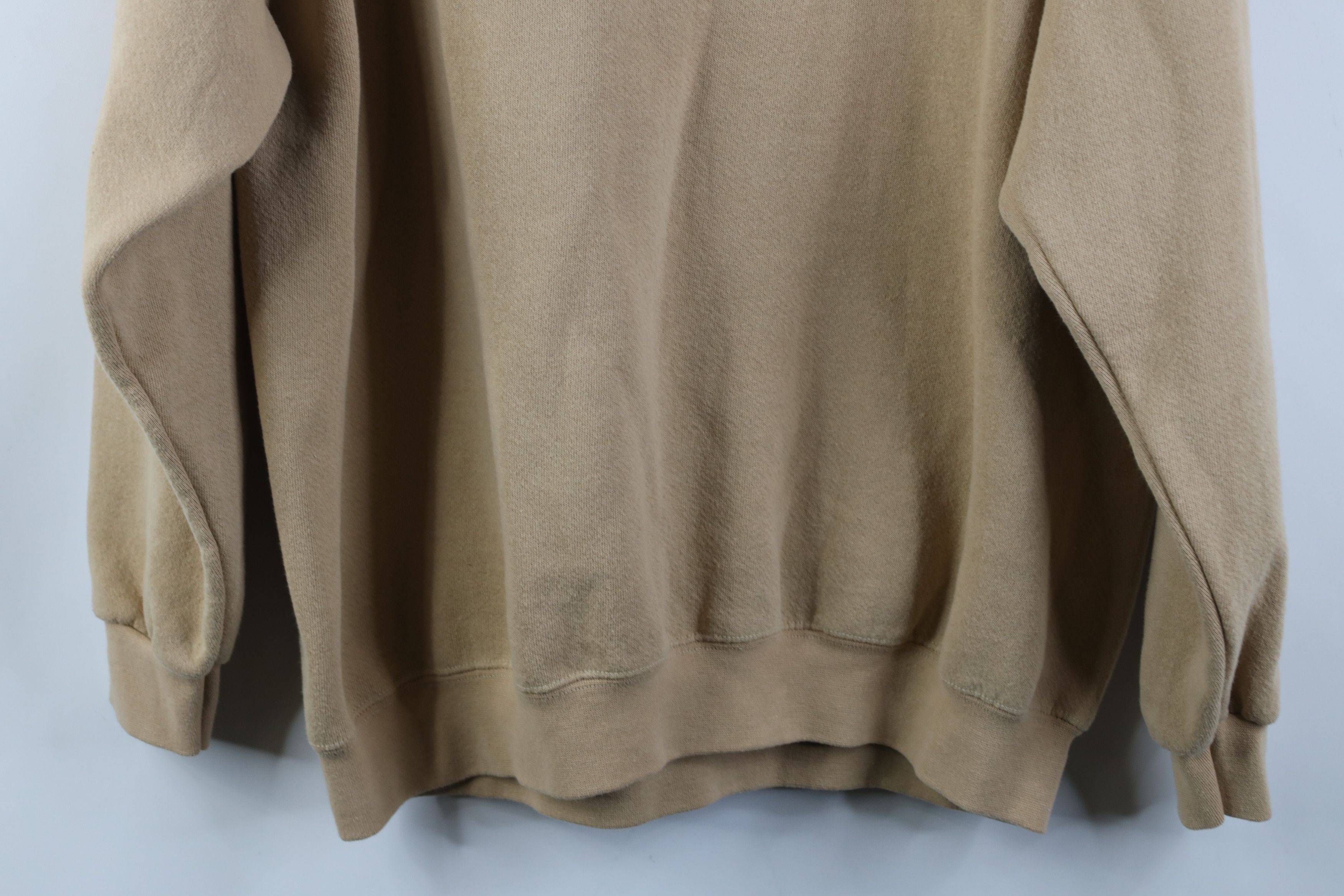 Vintage Vintage 90s Streetwear Crewneck Sweatshirt Sand Brown USA Size US XL / EU 56 / 4 - 10 Thumbnail