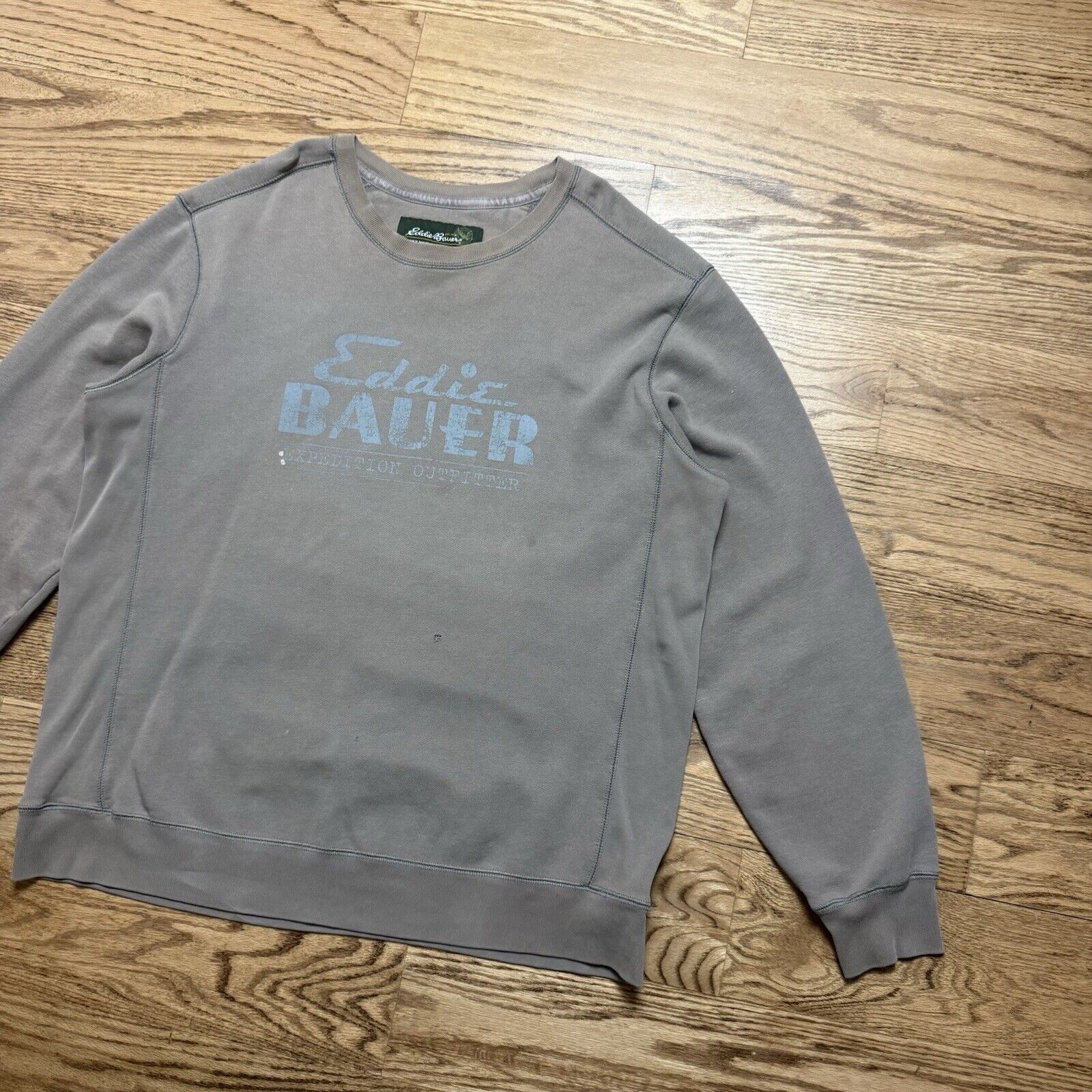 Vintage Vintage Eddie Bauer Men's Distressed Sweatshirt Large Gray Size US L / EU 52-54 / 3 - 2 Thumbnail