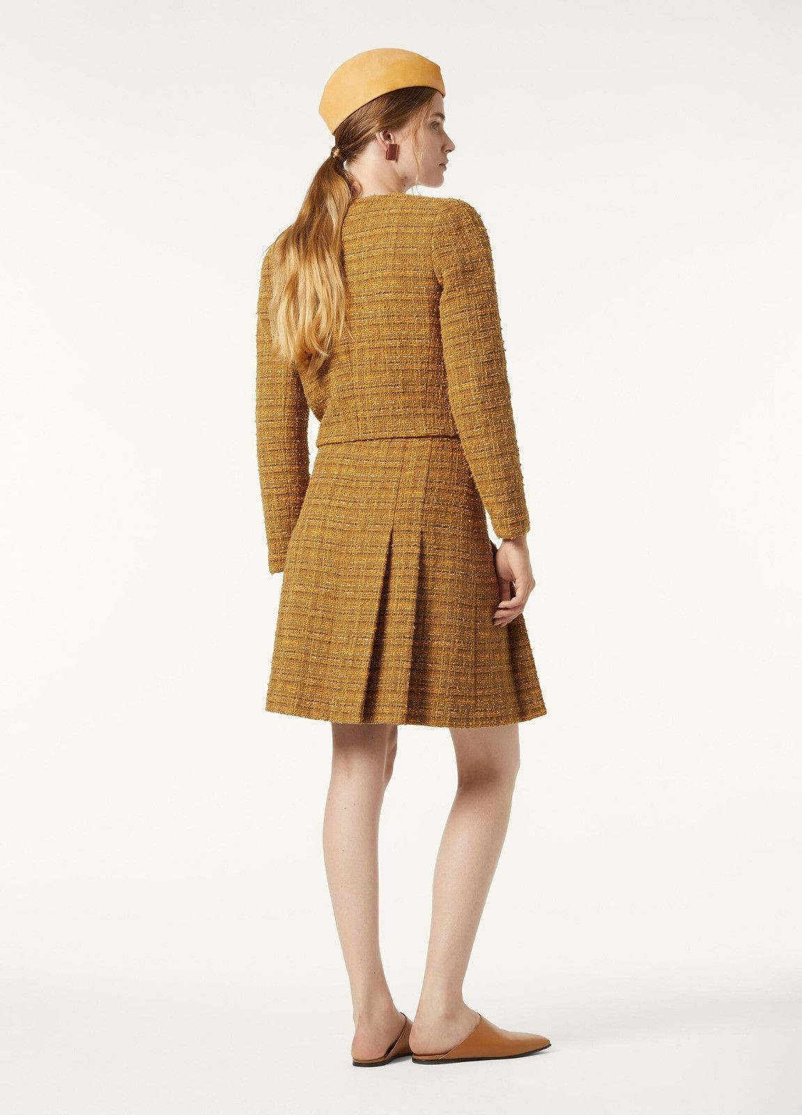 Loro Piana o1srvl11e0526 FAP0291 Aida Midi Skirt in Yellow Size 26" / US 2 / IT 38 - 3 Thumbnail