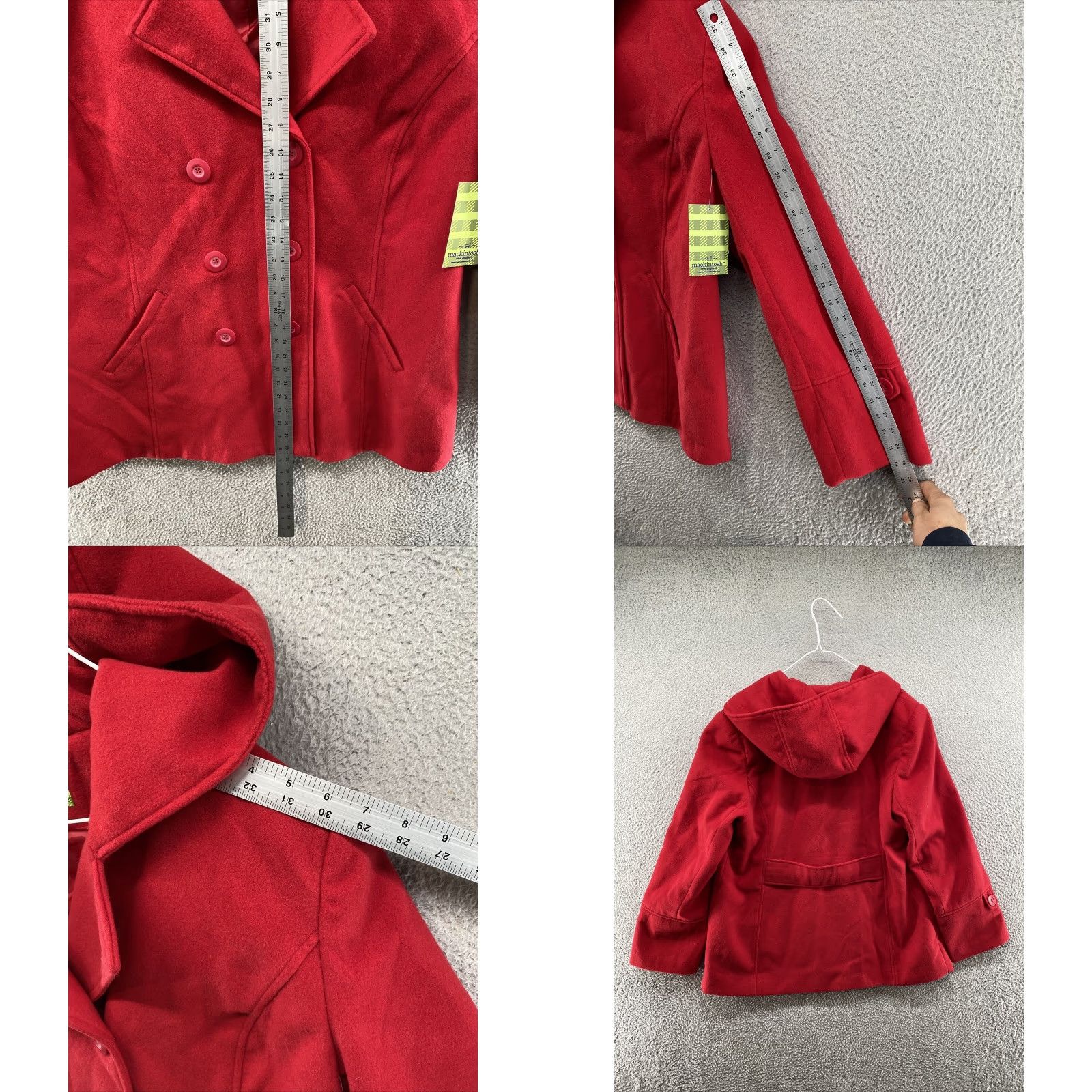 Mackintosh Mackintosh New England Red Button Up Hooded Lined Jacket Women’s Size XL NEW Size XL / US 12-14 / IT 48-50 - 8 Thumbnail