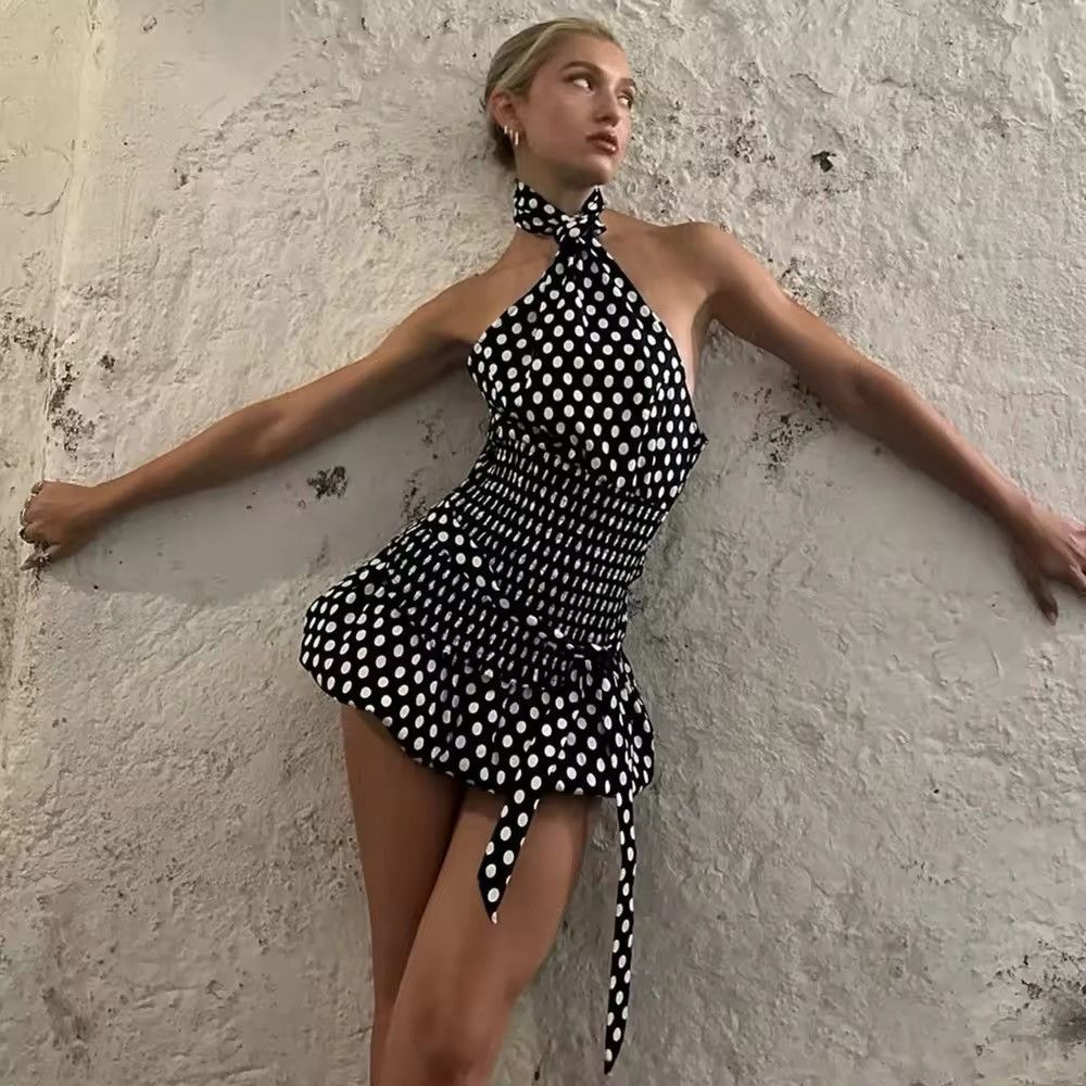 Other Retro Y2K Ruffle Vintage Polka Dot Two Piece Set Top Skirt Size S / US 4 / IT 40 - 3 Thumbnail