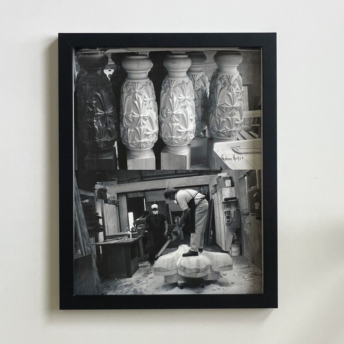 Chrome Hearts × Vintage Chrome Hearts wooden cross photo Poster framed 9x11 Size ONE SIZE - 1 Thumbnail
