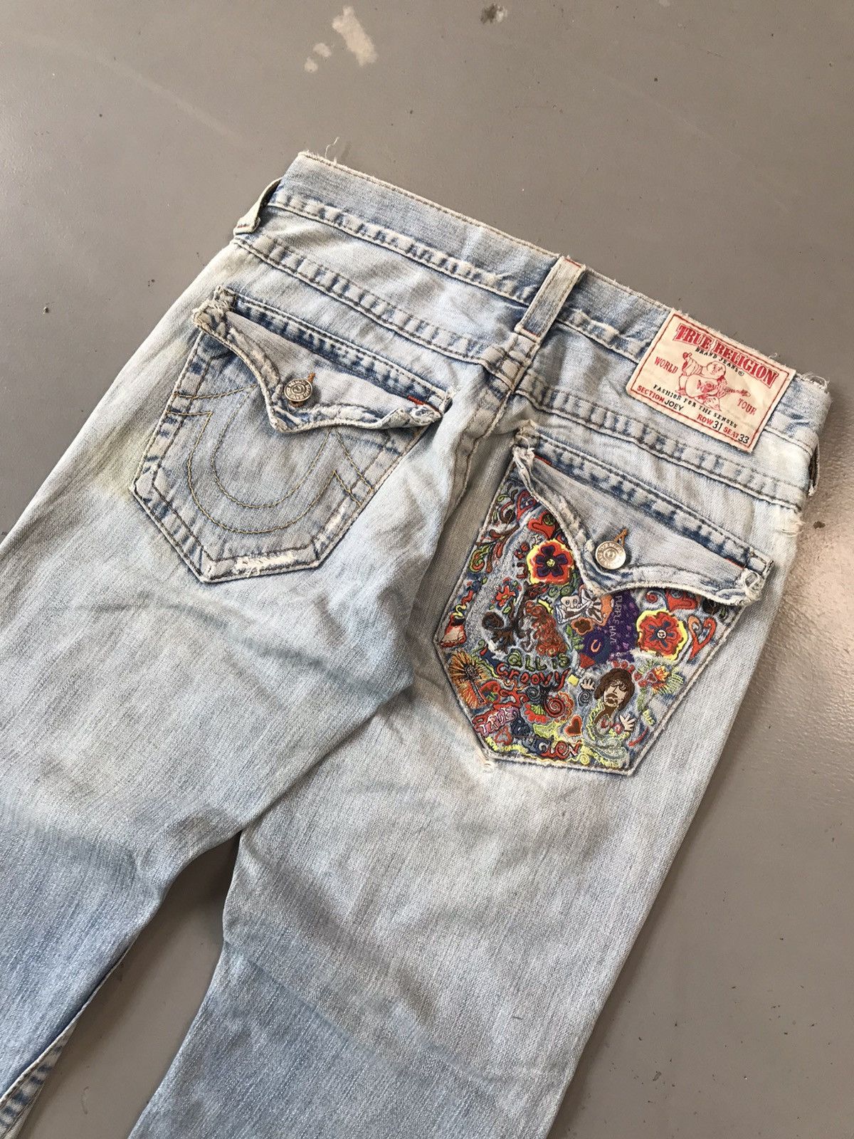 Rock Revival × True Religion × Vintage Vintage true religion distressed embroidered bootcut denim Size US 35 - 9 Thumbnail