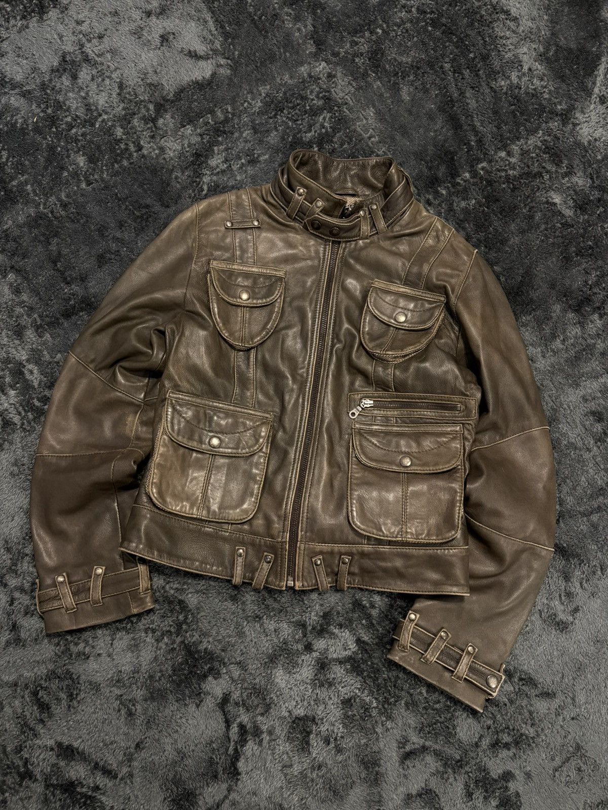 Hysteric Glamour 00s Multipocket Avant Garde Leather Y2K Jacket Size L / US 10 / IT 46 - 1 Thumbnail