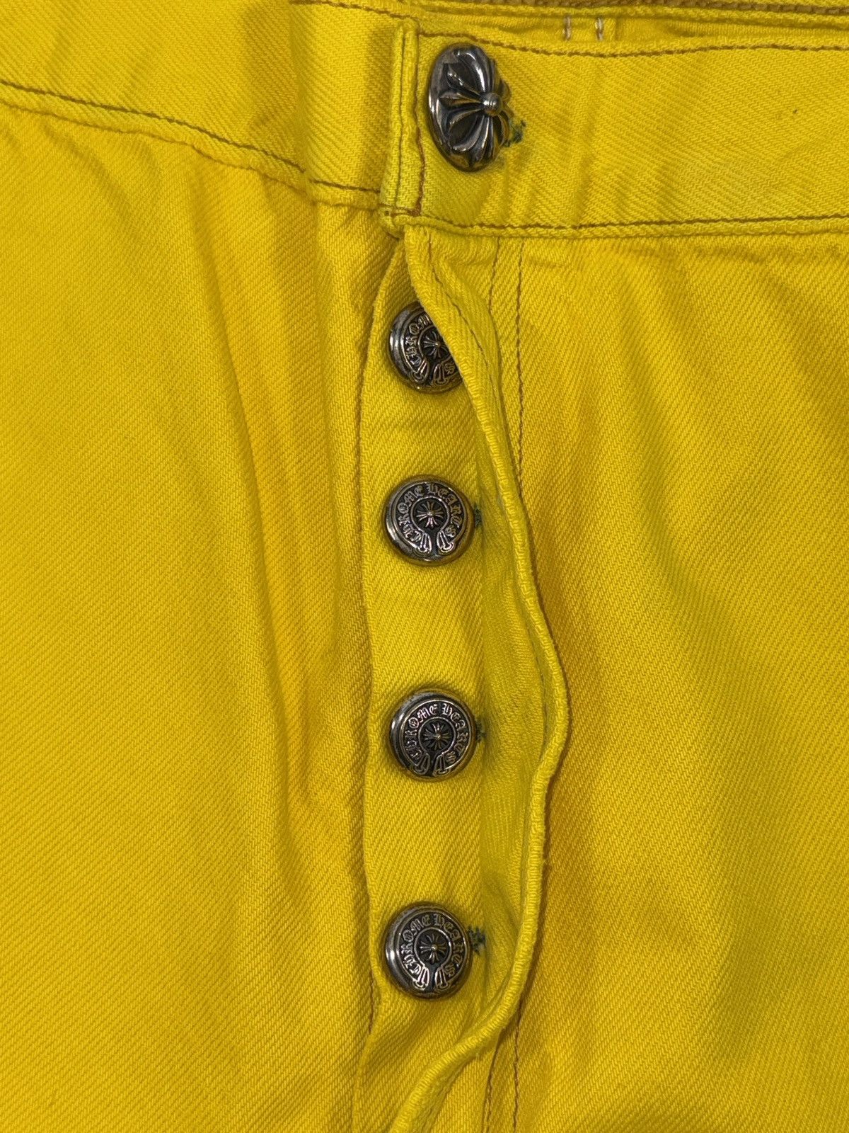 Chrome Hearts YELLOW F&F CROSS PATCH SILVER STUDS VINTAGE JEANS (RARE) Size US 38 / EU 54 - 9 Thumbnail
