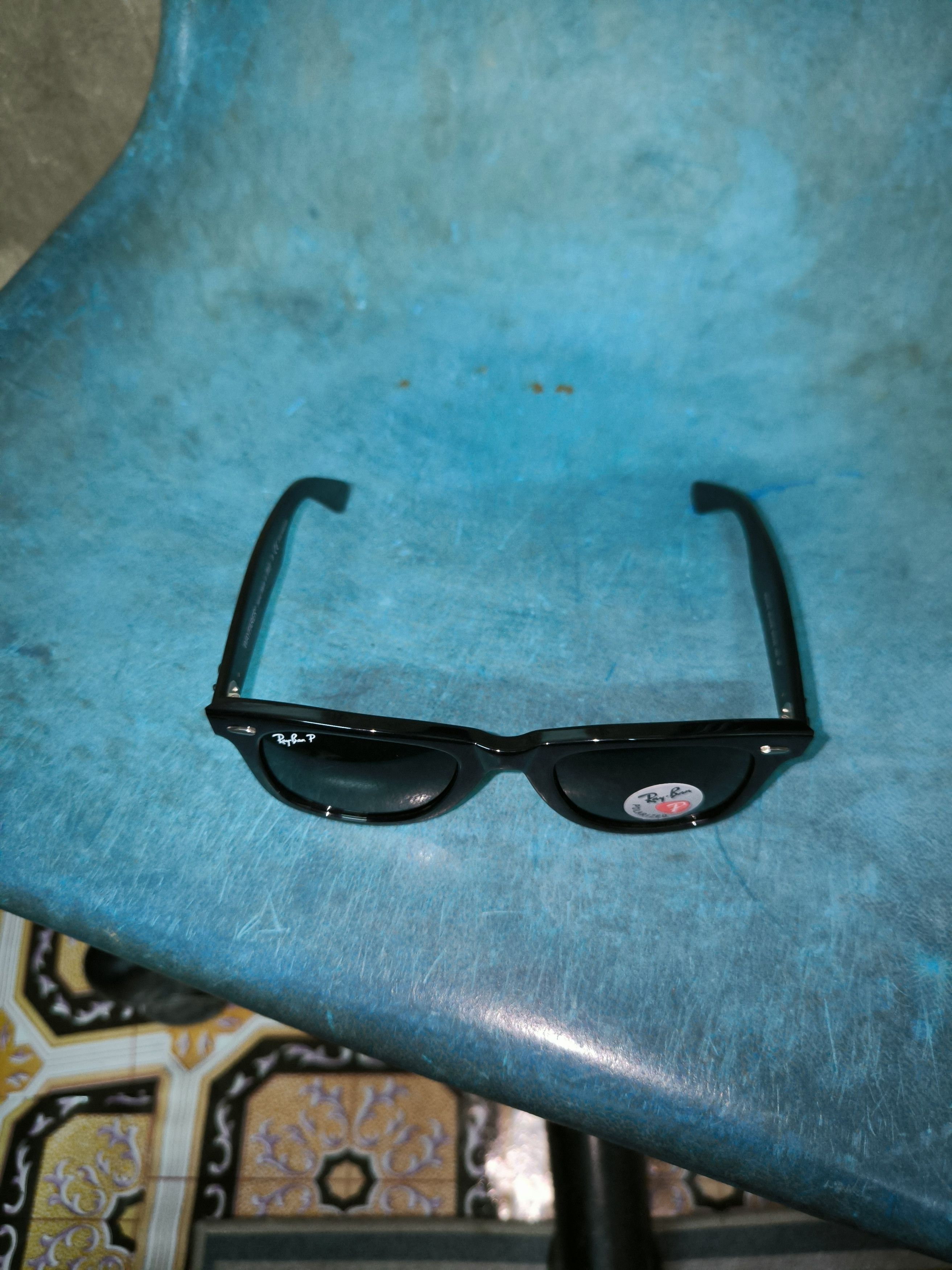 RayBan Wayfarer Blue Lens Polarized Size ONE SIZE - 25 Thumbnail
