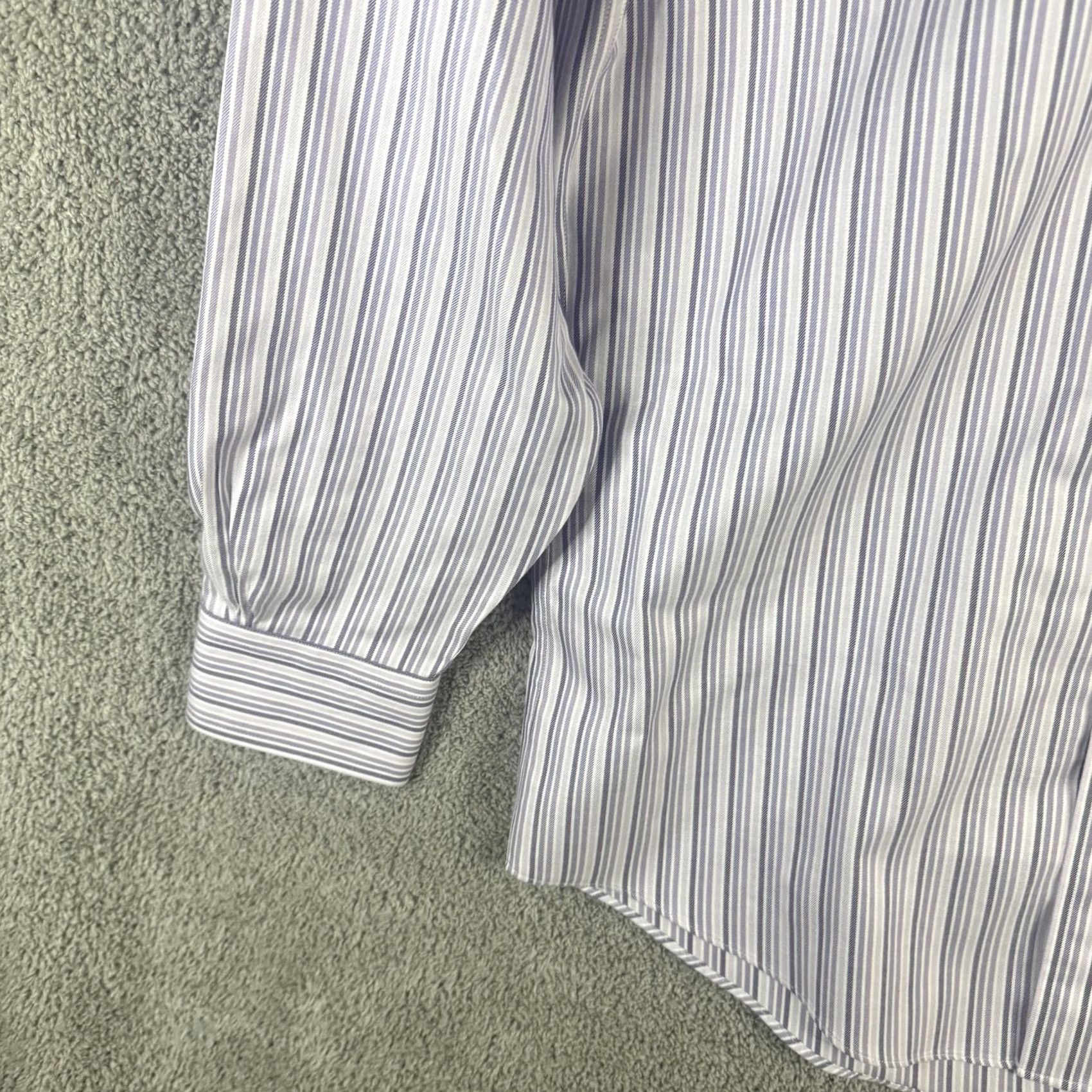 Brooks Brothers Brooks Brothers Shirt Mens Small Blue Stripe Non Iron Supima Cotton Button Down Dress Shirt Man S Blue Striped Non-Iron 100% Cotton Size US S / EU 44-46 / 1 - 2 Thumbnail