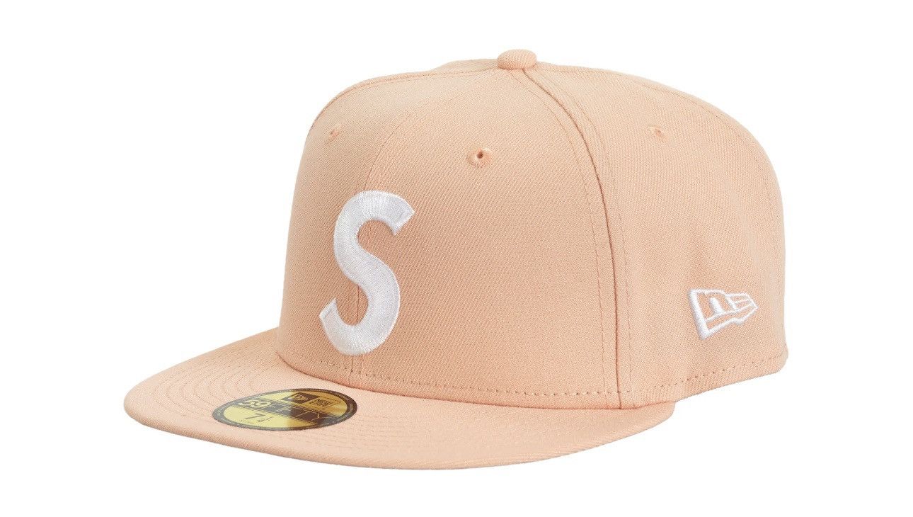 image of Pink Supreme Jesus Piece S Logo Hat (7 1/2), Men's (Size 32)
