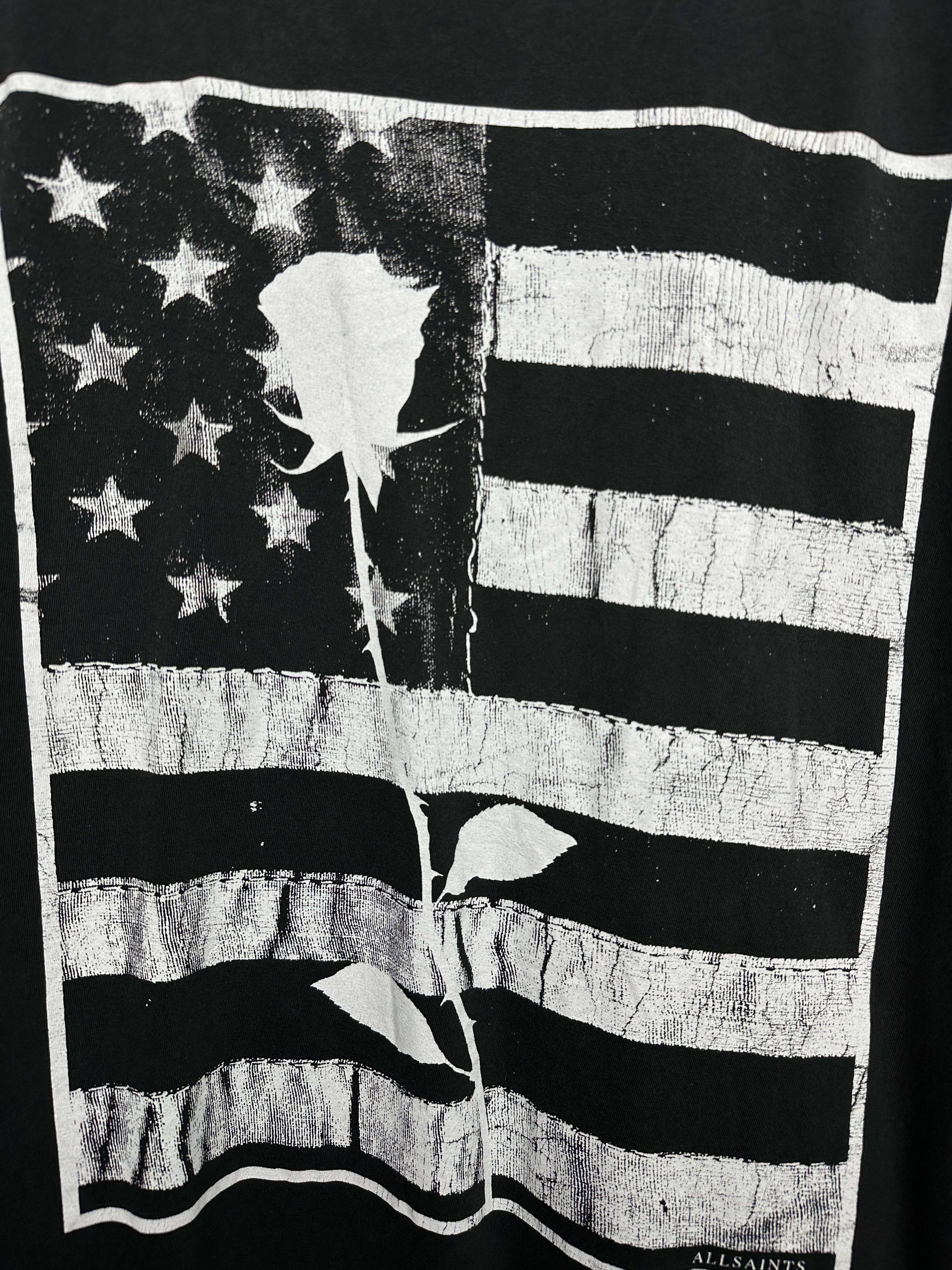 Allsaints Allsaints Mens Stars and Bars Crew Neck T-Shirt Size US L / EU 52-54 / 3 - 3 Thumbnail