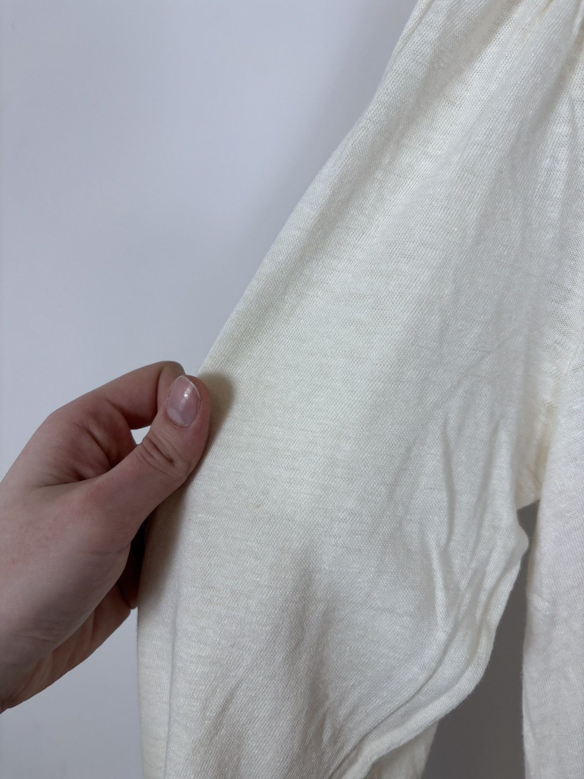Lauren Ralph Lauren Lauren Ralph Lauren Women’s Ivory Linen Long Sleeve Blouse Size L / US 10 / IT 46 - 16 Thumbnail