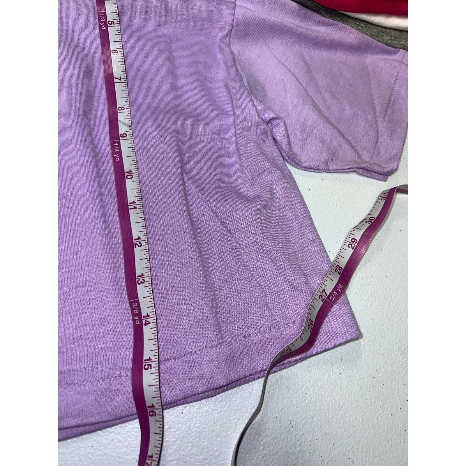 Jerzees 80s Women's Jerzees Russell Purple Crop Top Shirt Women XS Size XS / US 0-2 / IT 36-38 - 8 Thumbnail