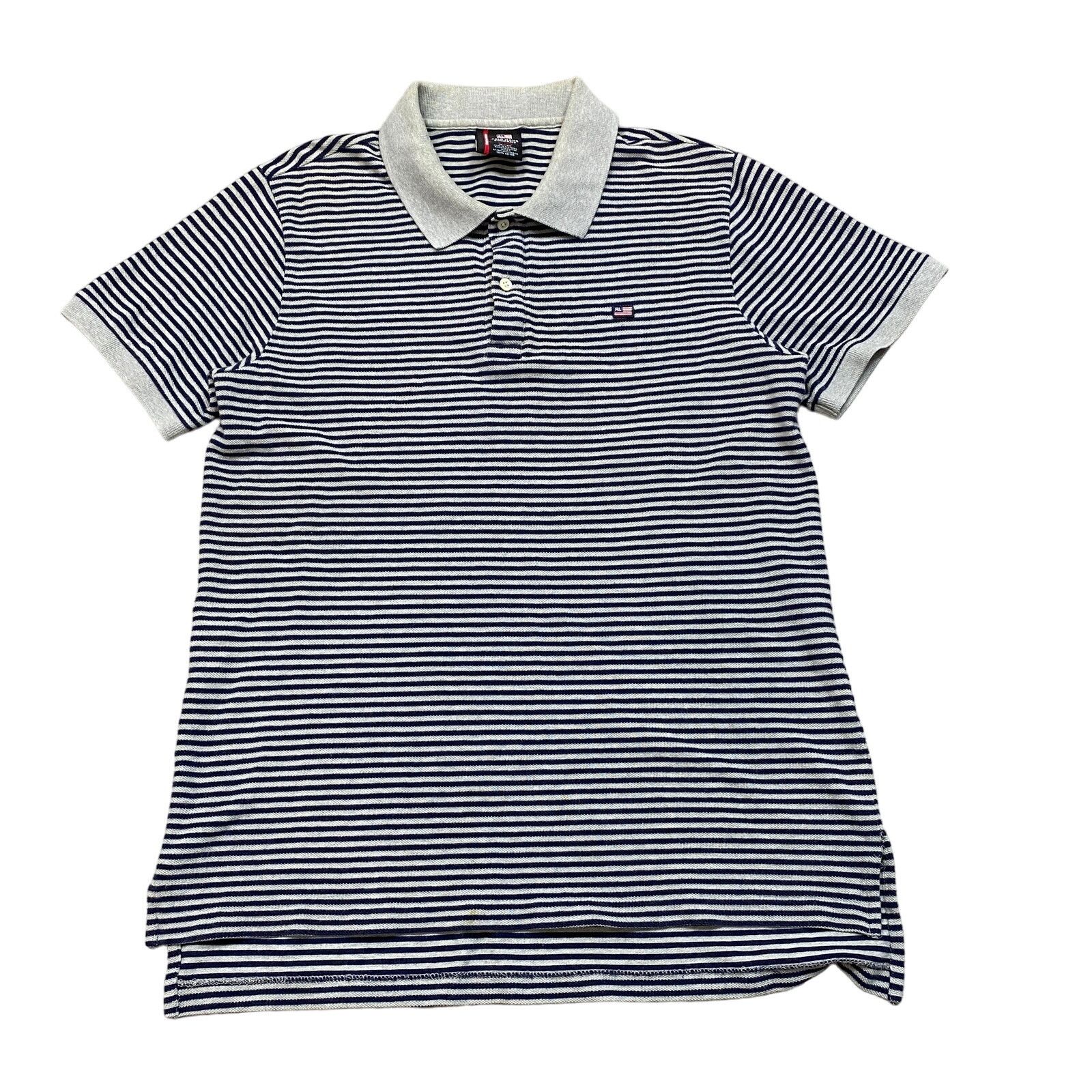 Ralph Lauren × Vintage Vintage Polo Jeans Co Stripe Polo Shirt Men's Medium Preppy Size US M / EU 48-50 / 2 - 1 Thumbnail