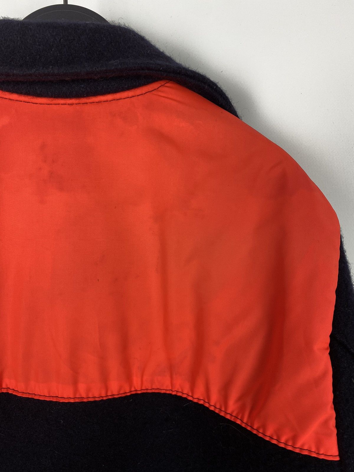 Vintage 1980’s Vintage Navy Wool Orange Poly Coated Donkey Jacket Size US L / EU 52-54 / 3 - 13 Thumbnail