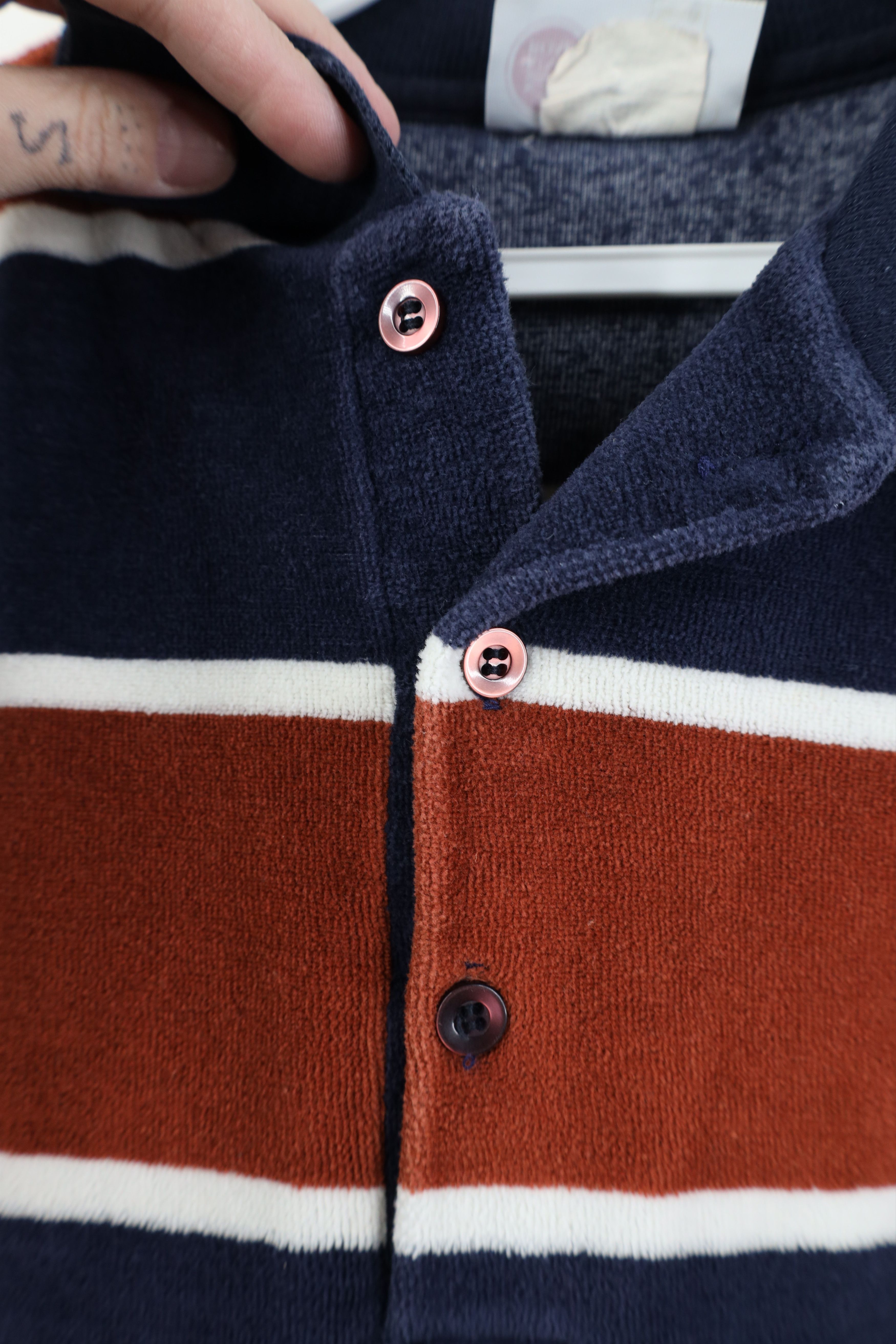 Vintage Vintage 70s Streetwear Terry Cloth Long Sleeve Rugby Polo Size US L / EU 52-54 / 3 - 5 Thumbnail