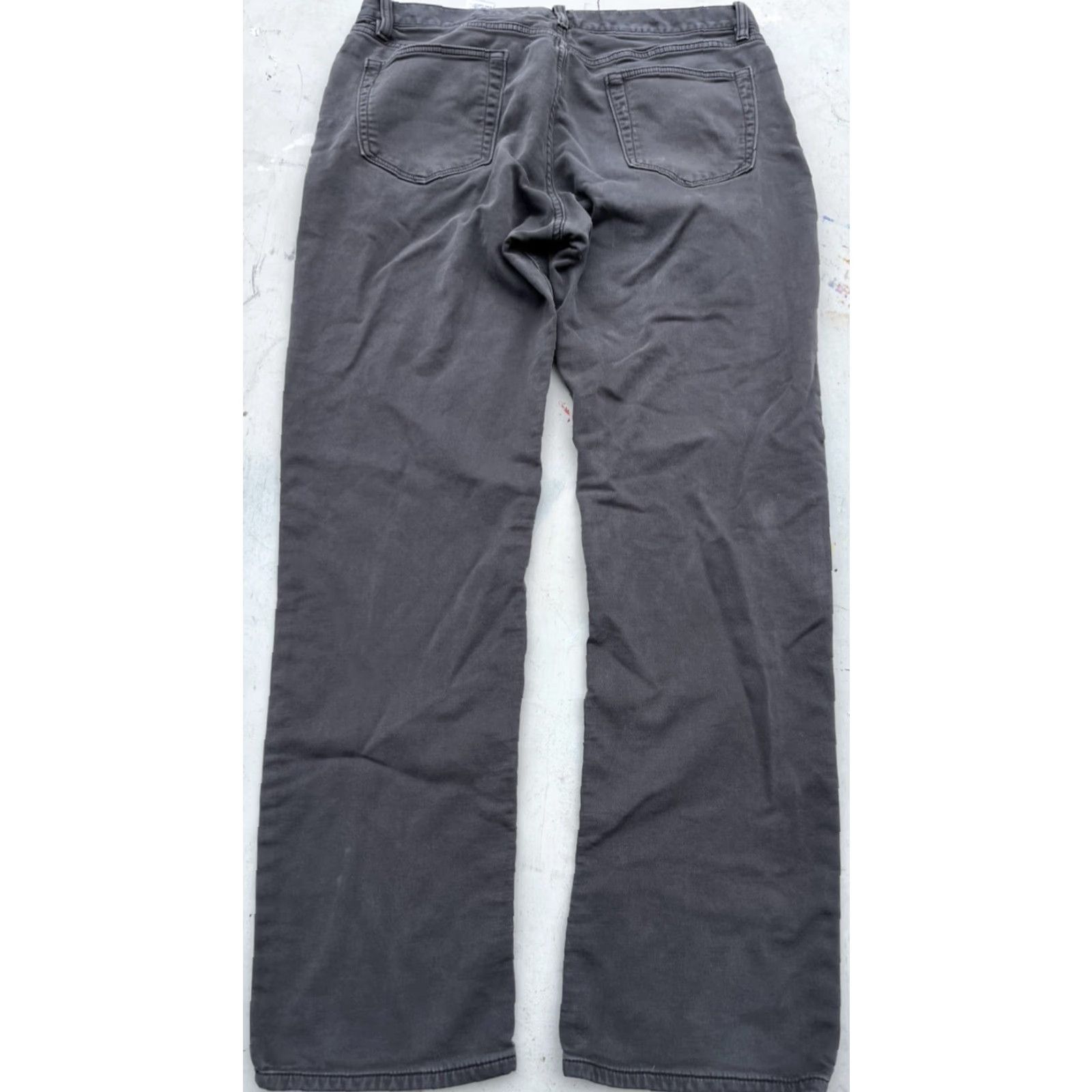 Banana Republic Banana Republic Traveler Pants Mens Black/Gray 35x34 Slim Stretch Taper Straight 5-Pocket Flat Front Casual City Size US 35 - 7 Thumbnail