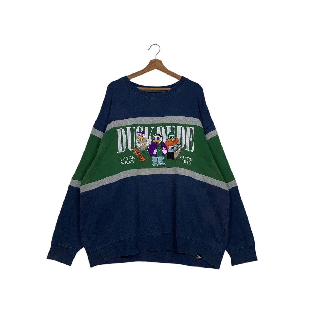 Japanese Brand B ONE SOUL Duck Dude Quack Wear Sweatshirt #1920-C83 Size US XXL / EU 58 / 5 - 1 Thumbnail