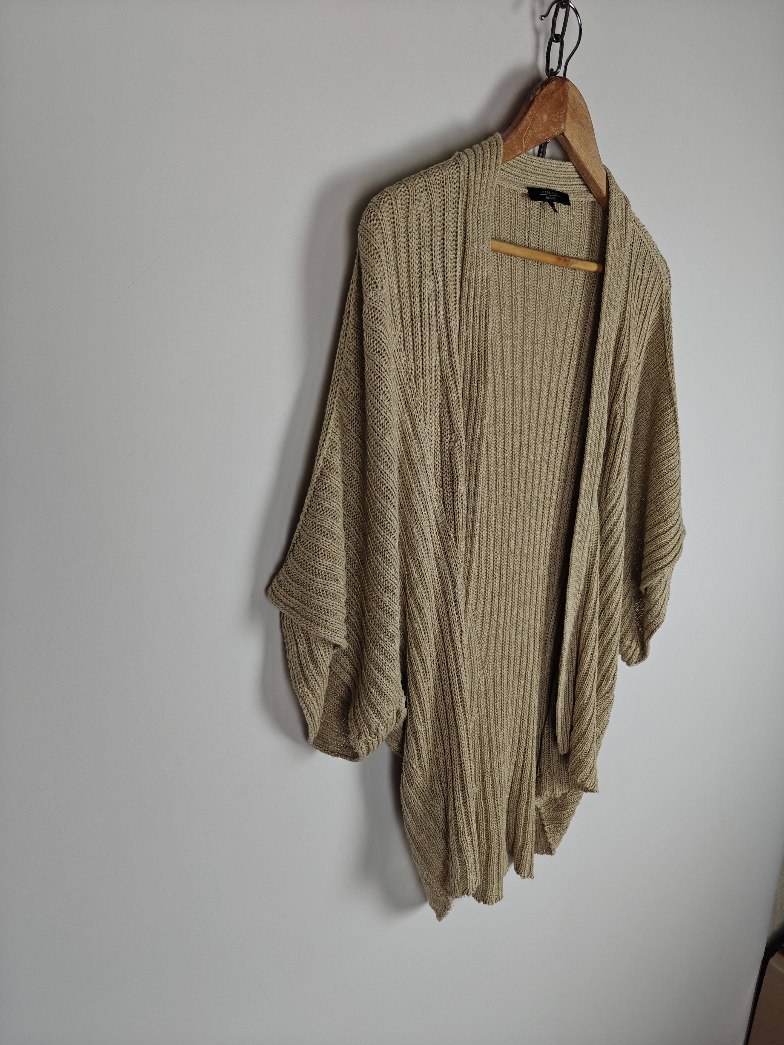 Weekend Max Mara Weekend Max Mara Knit Open Cardigan Batwing Beige XL Size XL / US 12-14 / IT 48-50 - 6 Thumbnail