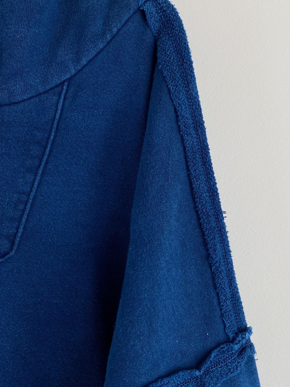 Greg Lauren Greg Lauren Oversized hoodie with side slits in blue Size US XL / EU 56 / 4 - 7 Thumbnail