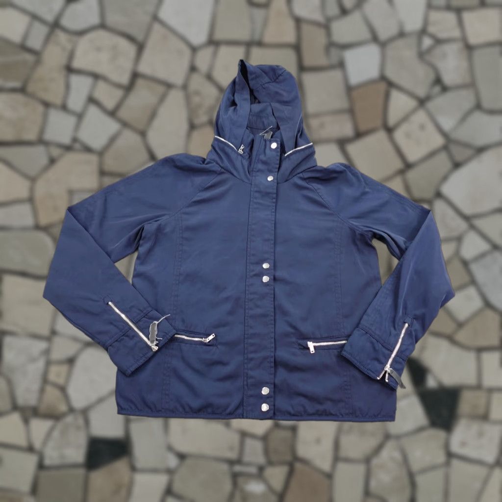 Abercrombie & Fitch Abercrombie & Fitch Jacket Womens Small Blue Water Wind Resistant Hooded Coat Size S / US 4 / IT 40 - 1 Thumbnail