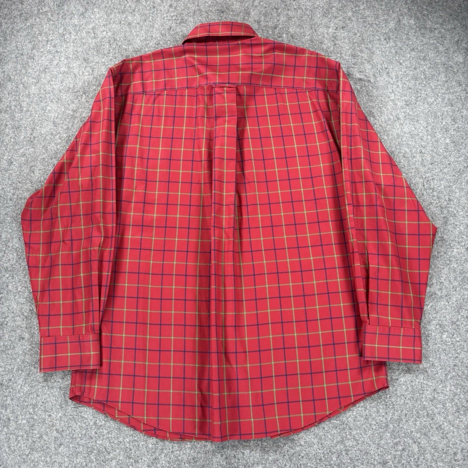 Orvis Orvis Men's Large Cotton Button Shirt Red Green Blue Plaid Size US L / EU 52-54 / 3 - 4 Thumbnail