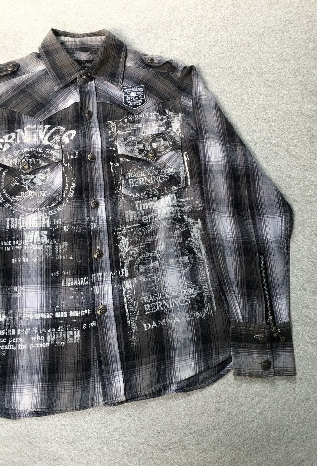 If Six Was Nine Y2K Bernings-Sho Poem Button Shirt Size US M / EU 48-50 / 2 - 3 Thumbnail