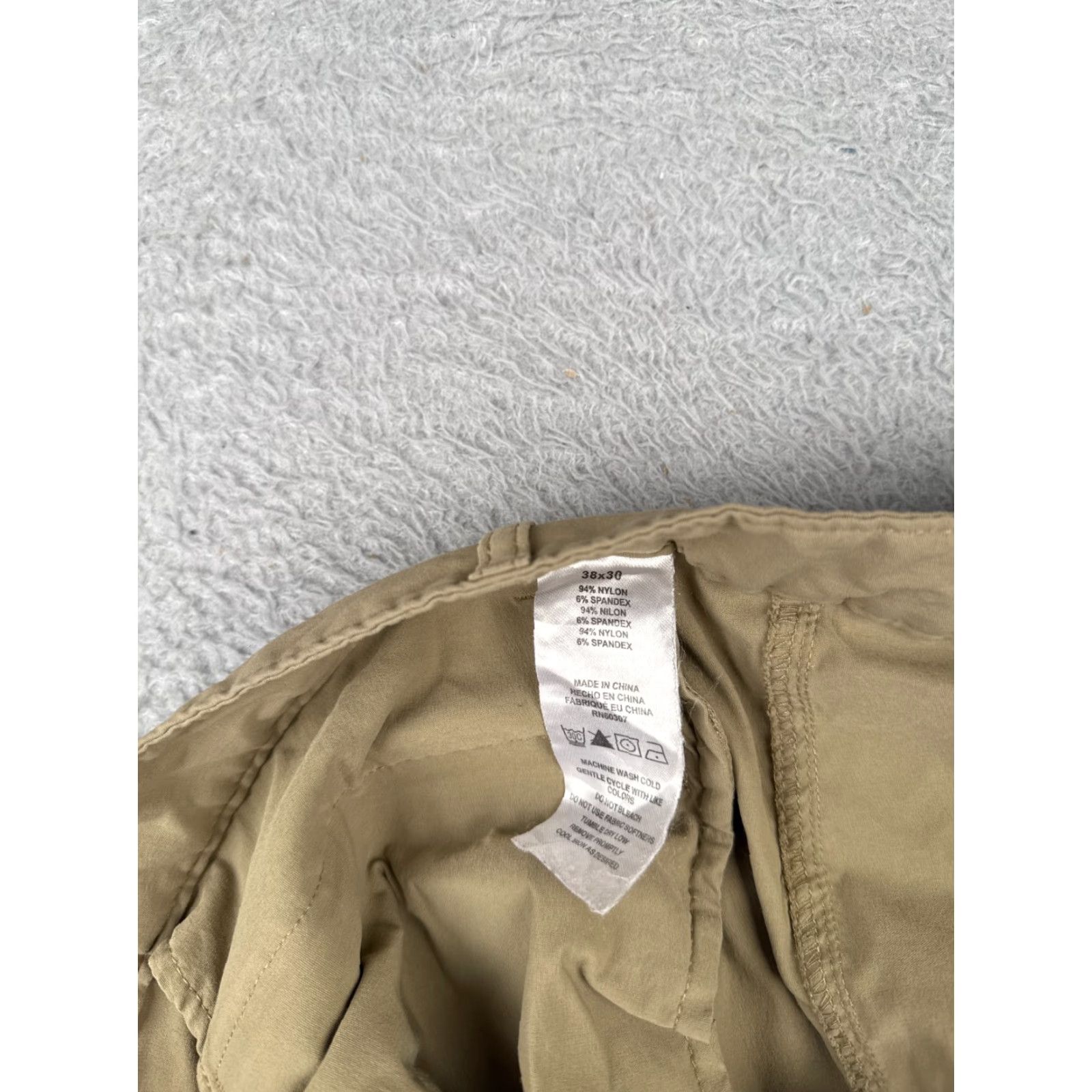 Vintage UB Tech Pants Men 38 Beige Straight Leg Cargo Pocket Nylon Hike Camp 38x30 Size US 38 / EU 54 - 7 Thumbnail