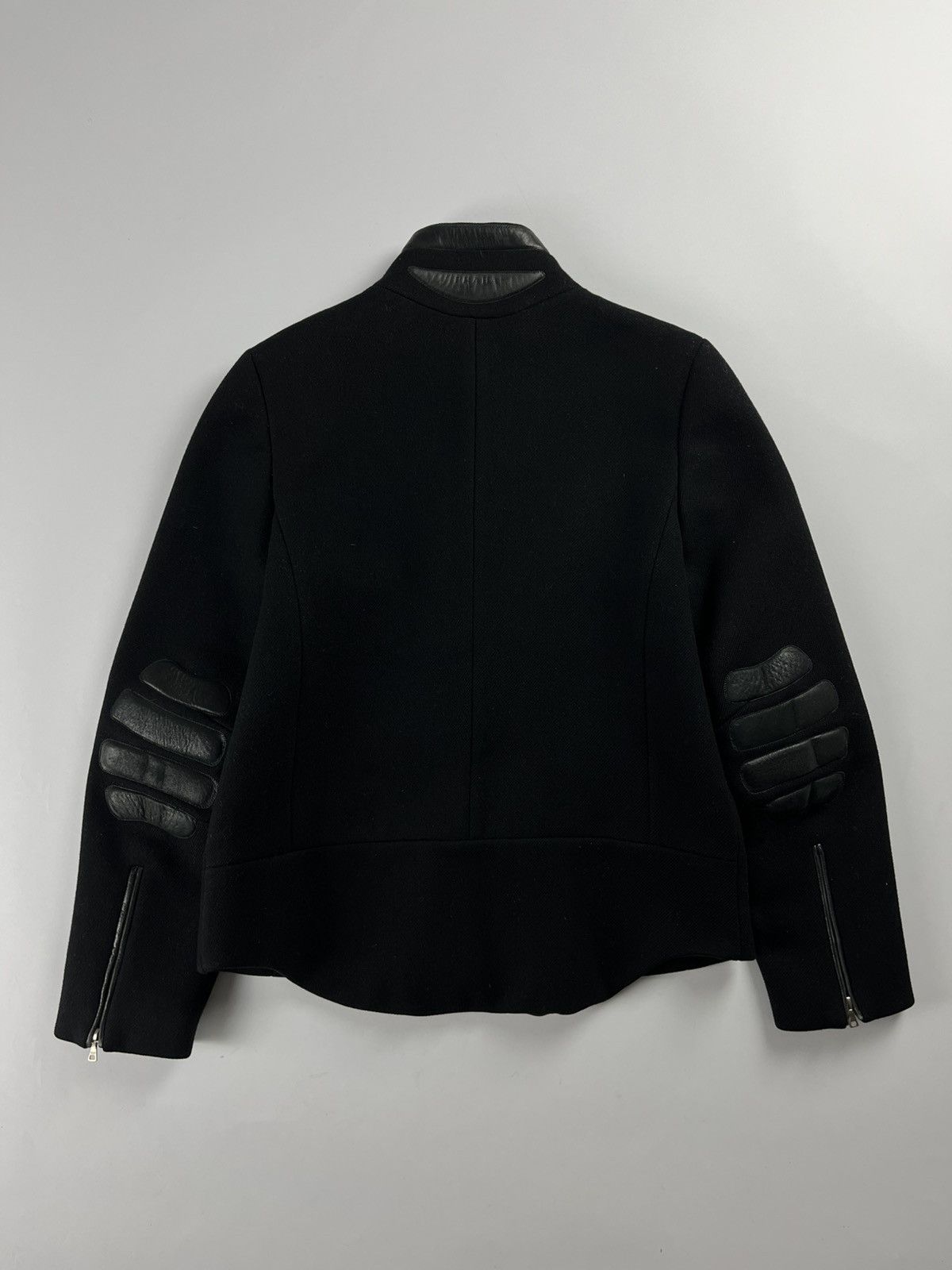 Prada Prada Leather Padded Elbows Wool Jacket FW 1999 Size S / US 4 / IT 40 - 4 Thumbnail