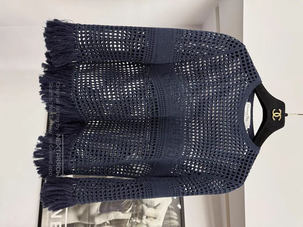 Dior Dior Blue hollow embroidery tassel long sleeves Size XS / US 0-2 / IT 36-38 - 1 Thumbnail