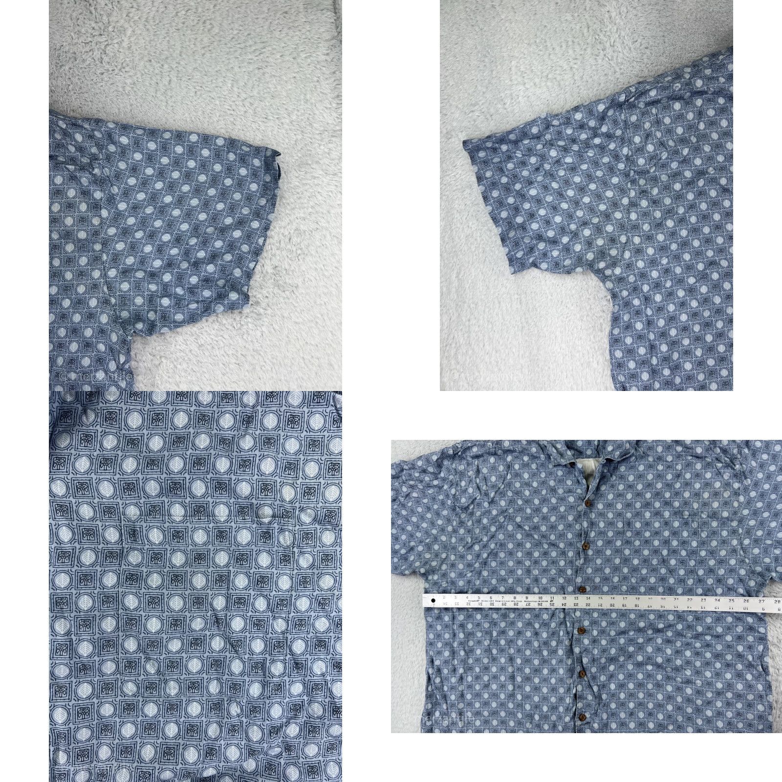 Tommy Bahama Tommy Bahama Shirt Mens 2XL Blue Leaf Silk Hawaiian Vacation Size US XXL / EU 58 / 5 - 8 Thumbnail