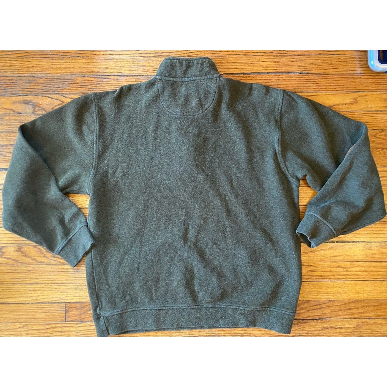 Orvis Men's Orvis Quarter Zip Sweatshirt Green L Elbow Patches Size US L / EU 52-54 / 3 - 3 Thumbnail