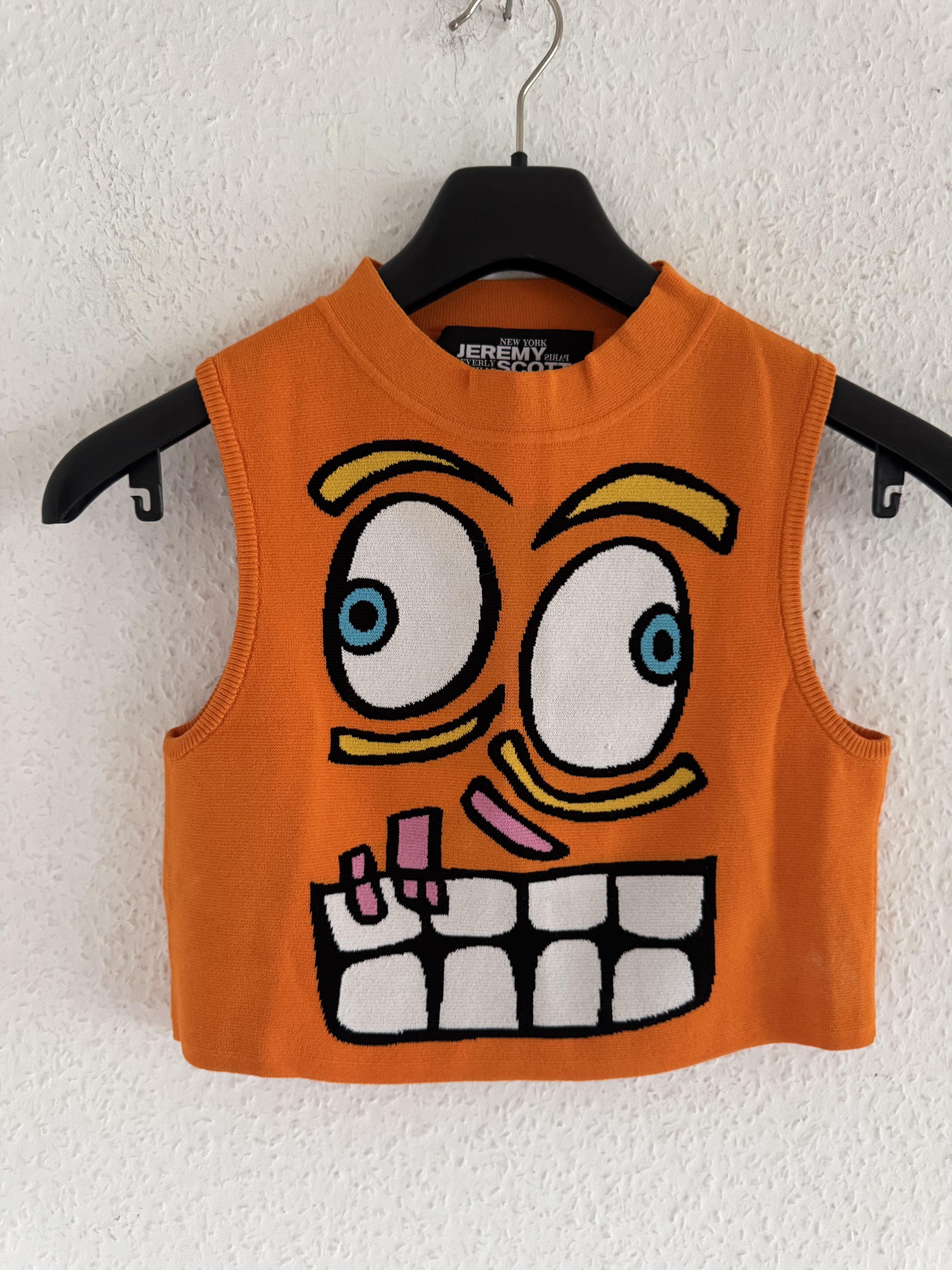 Jeremy Scott SS16 Face Print Crop Top Size XS / US 0-2 / IT 36-38 - 1 Thumbnail