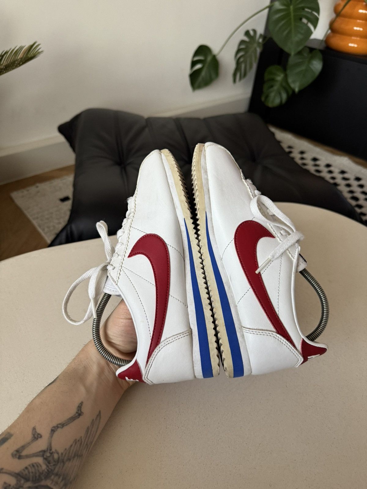 Nike Nike Cortez Basic “Forrest Gump” Leather Low Sneakers Hype Size US 7 / IT 37 - 4 Thumbnail