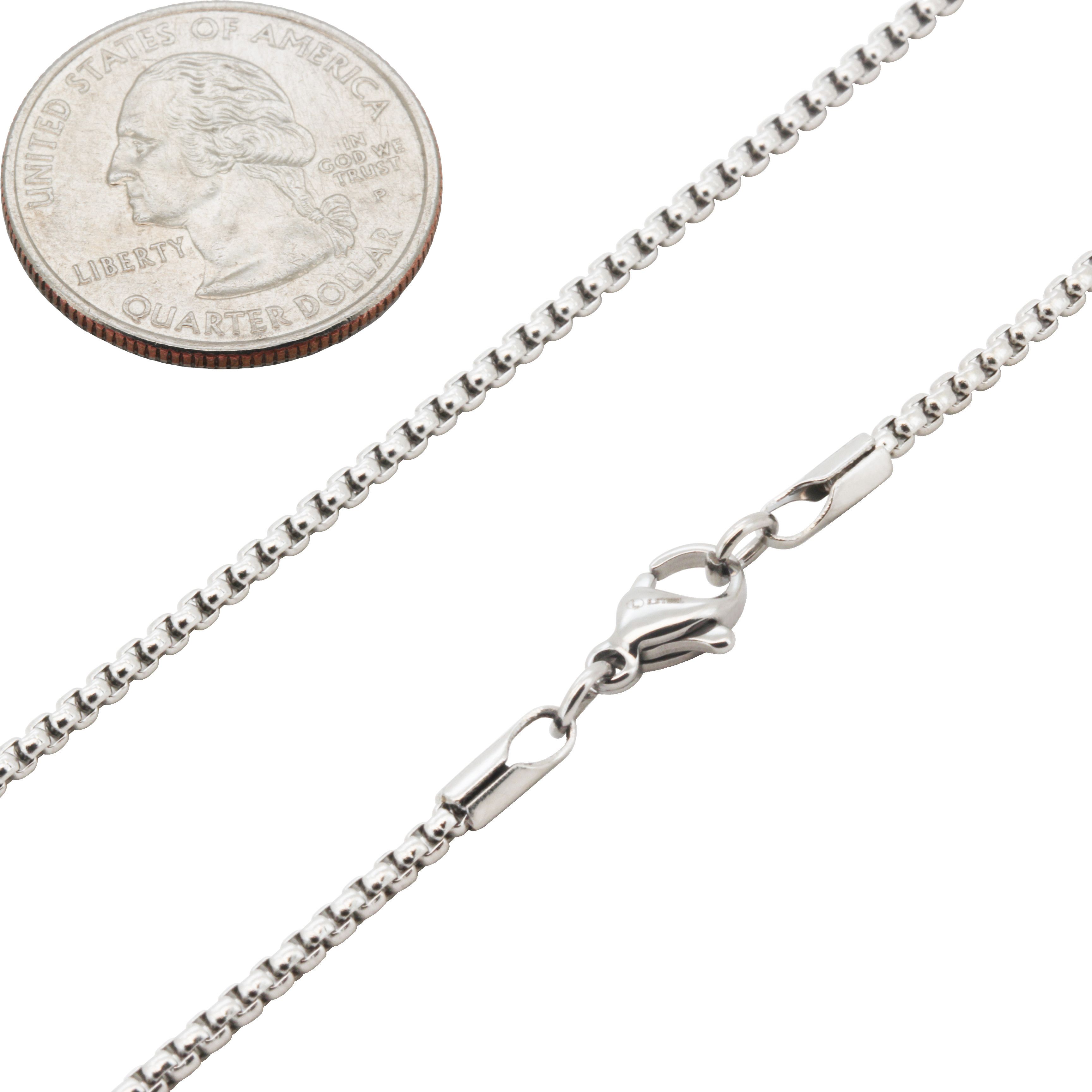 Other 316L Stainless Steel 2mm Box Chain Necklace 24” Size ONE SIZE - 2 Thumbnail